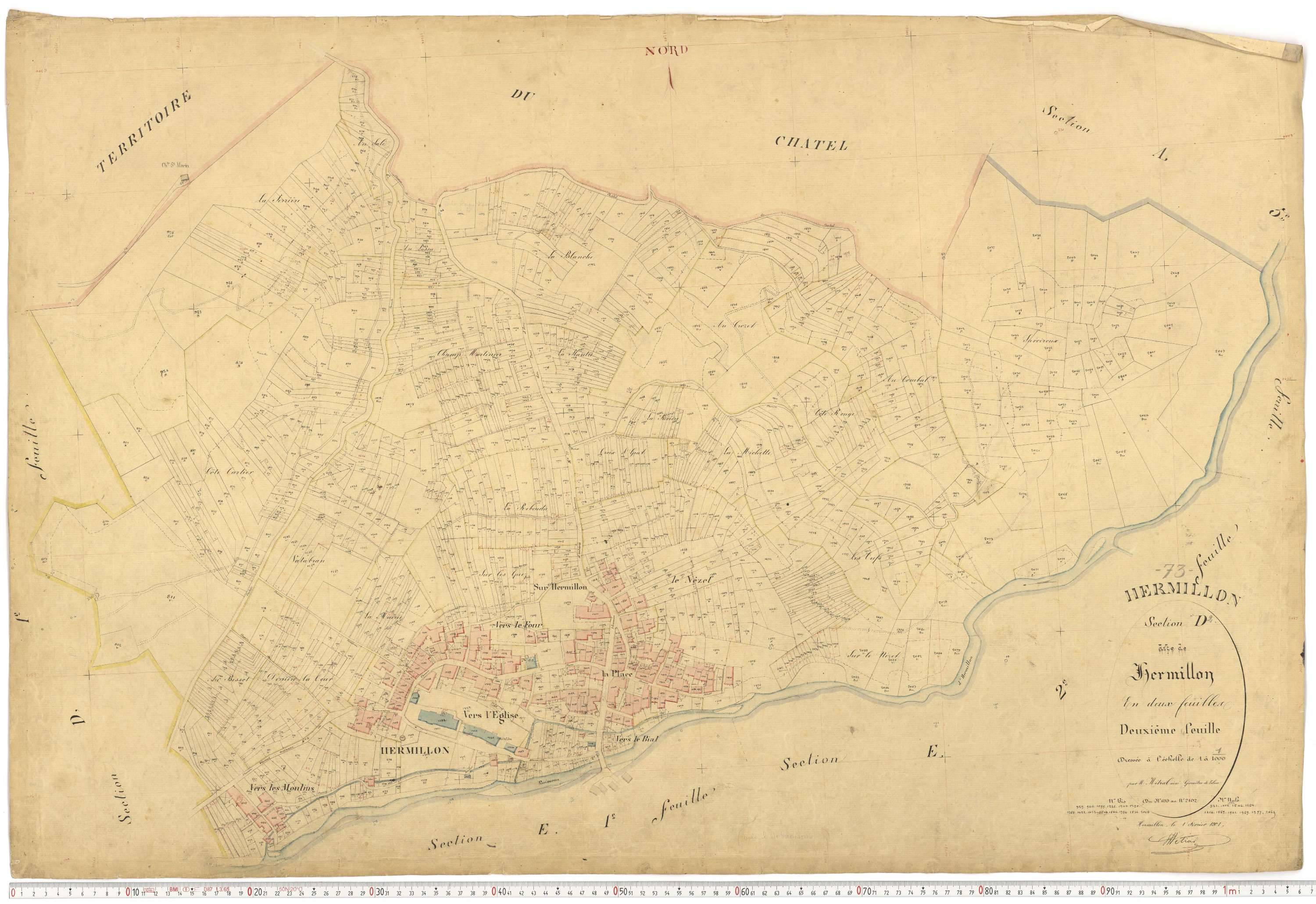 Hermillon - Plans cadastraux du premier cadastre français.