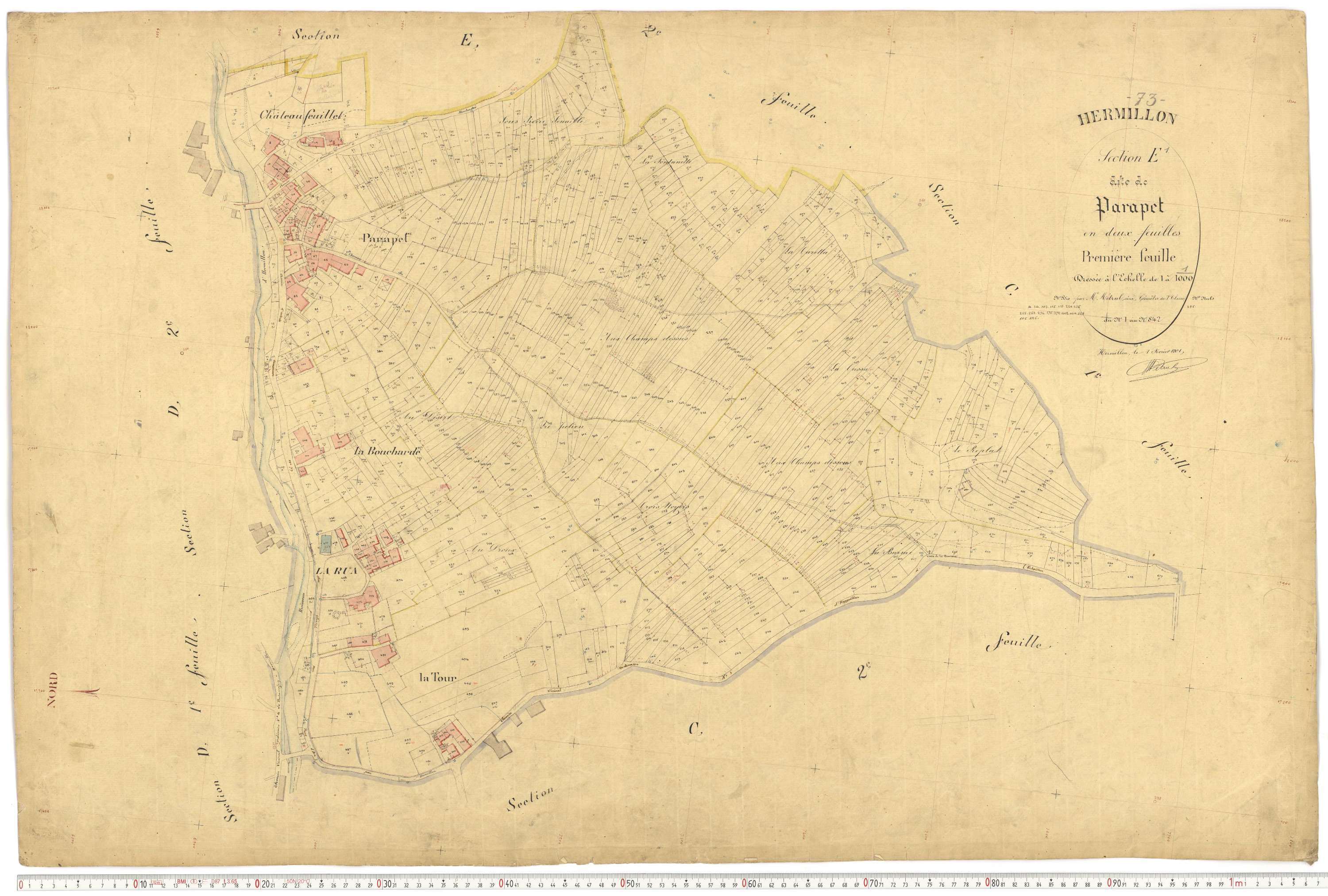 Hermillon - Plans cadastraux du premier cadastre français.