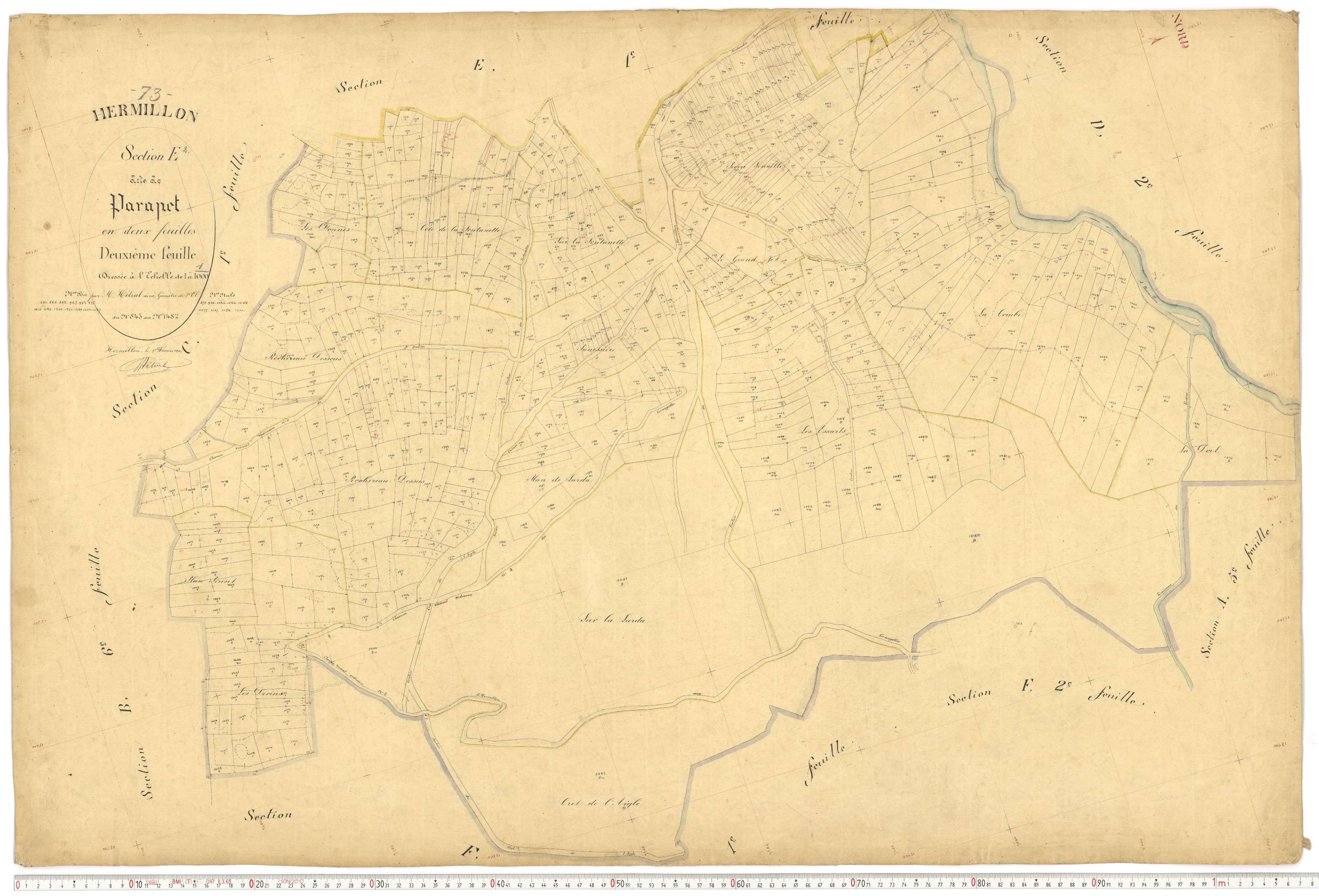 Hermillon - Plans cadastraux du premier cadastre français.