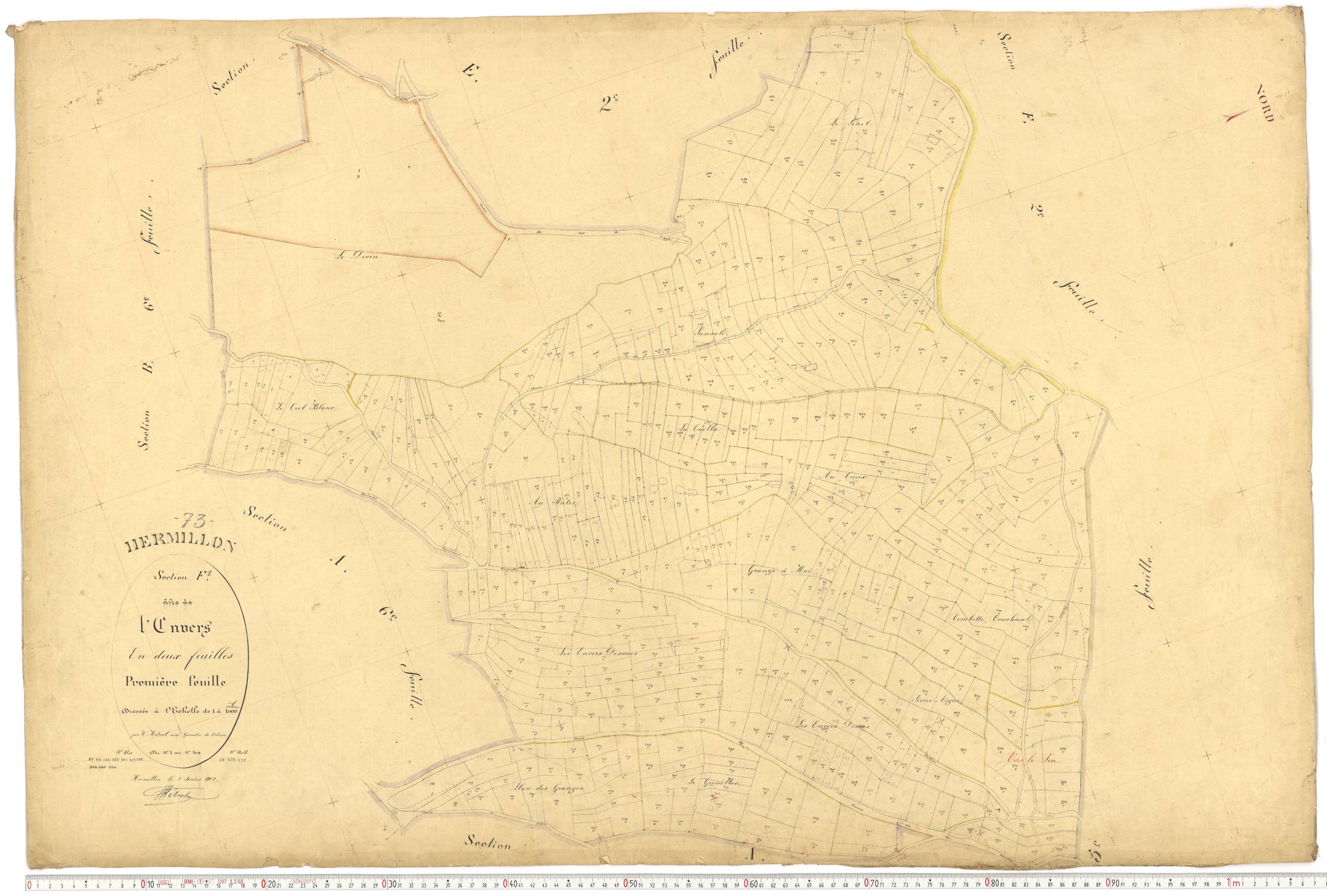 Hermillon - Plans cadastraux du premier cadastre français.