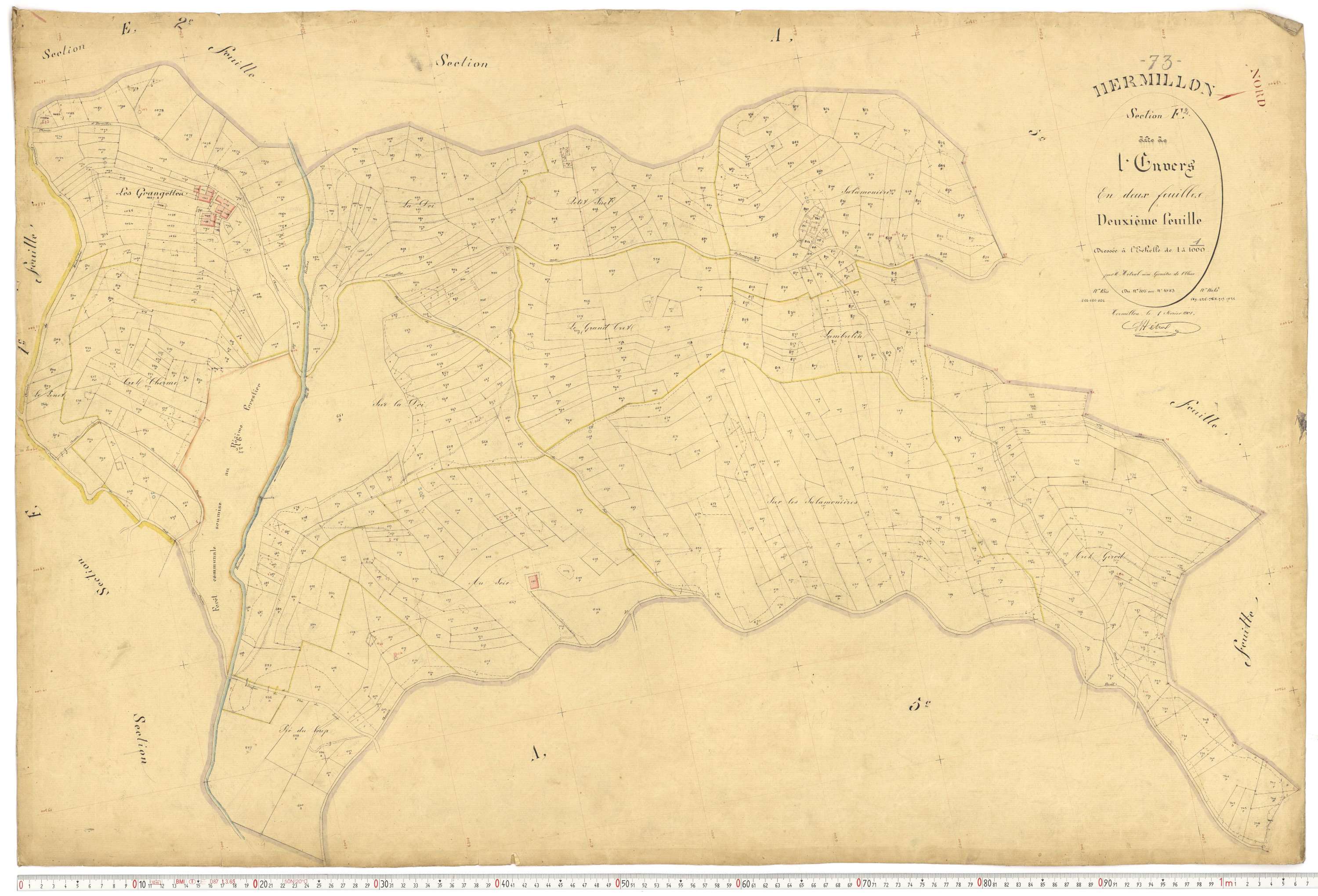 Hermillon - Plans cadastraux du premier cadastre français.