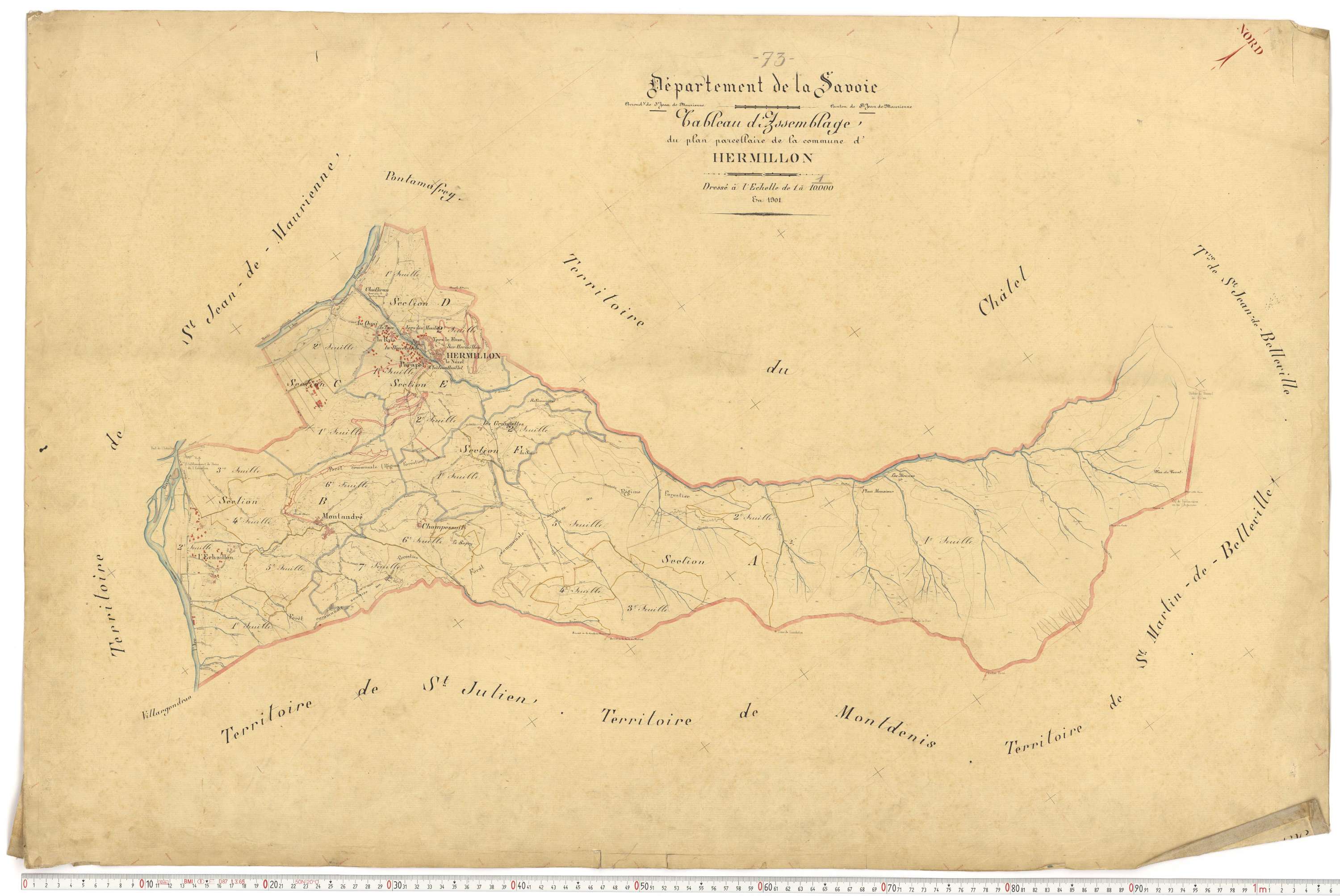 Hermillon - Plans cadastraux du premier cadastre français.