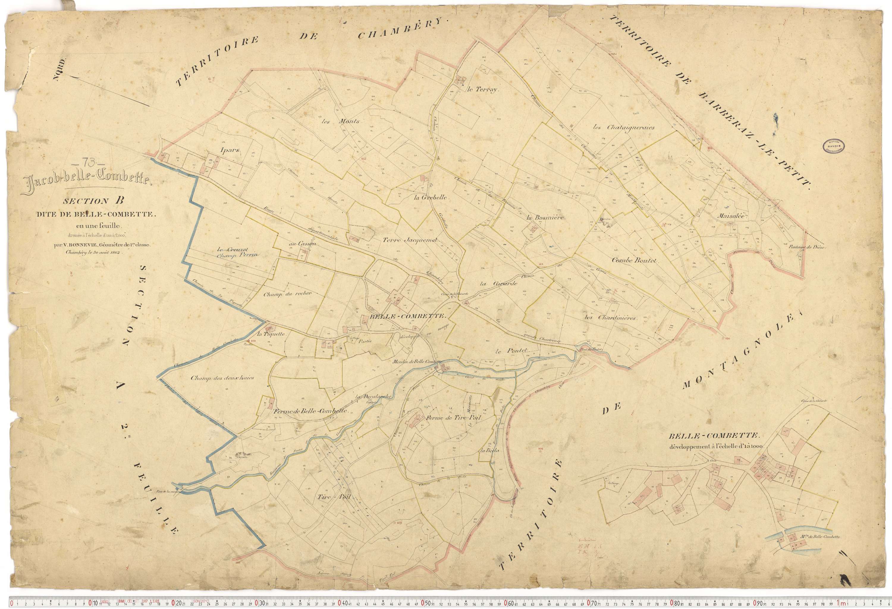 Jacob-Bellecombette - Cadastre français (1862).