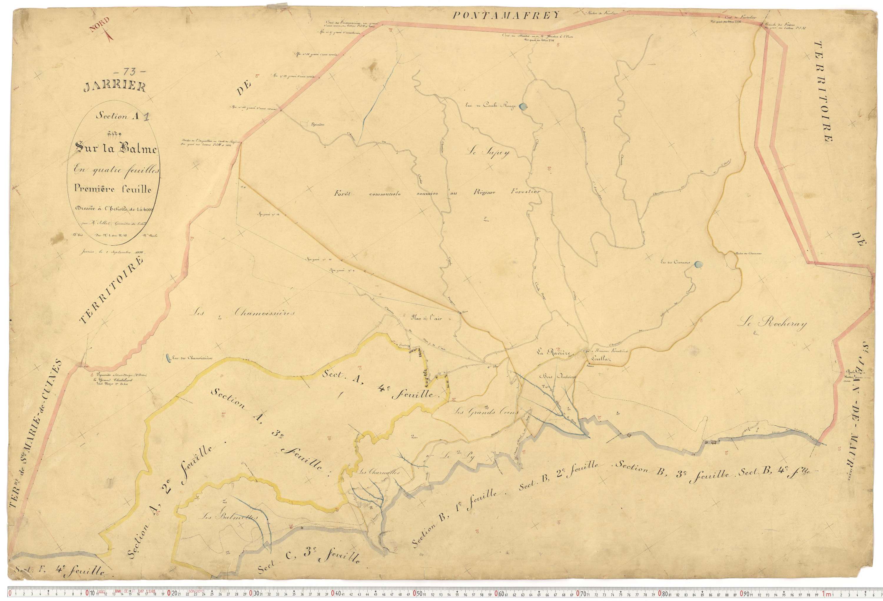 Jarrier - Plans cadastraux du premier cadastre français.