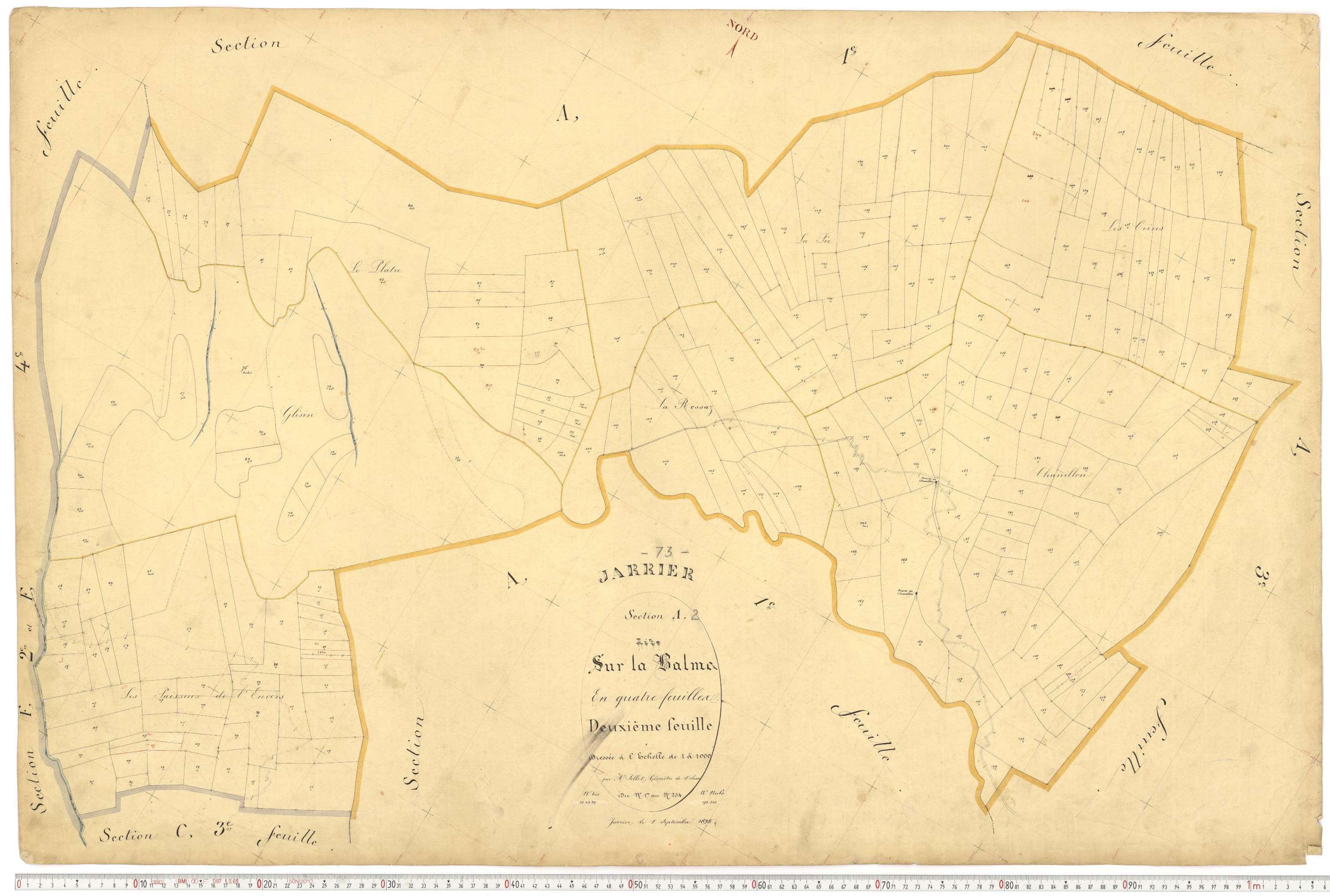 Jarrier - Plans cadastraux du premier cadastre français.