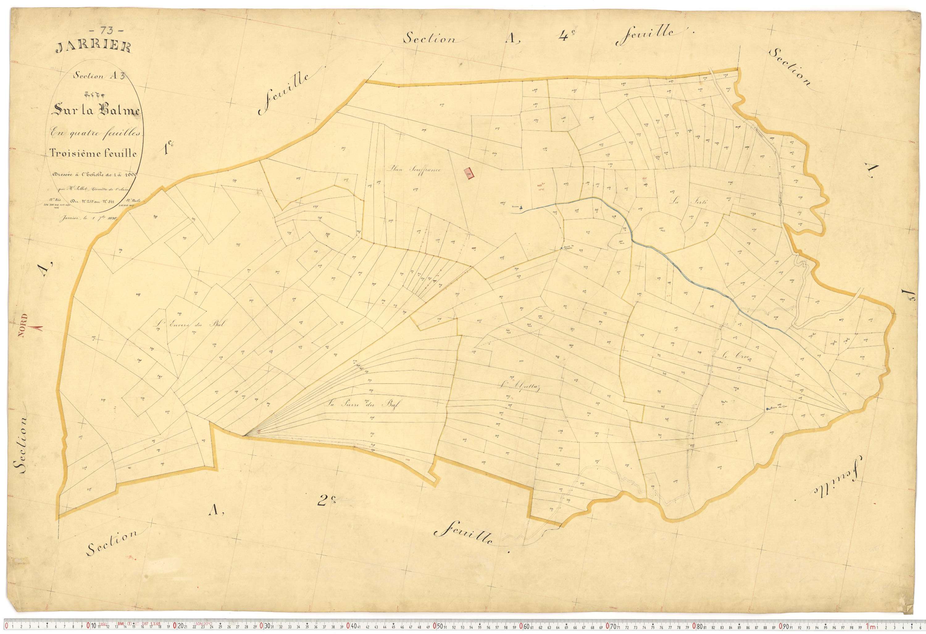 Jarrier - Plans cadastraux du premier cadastre français.