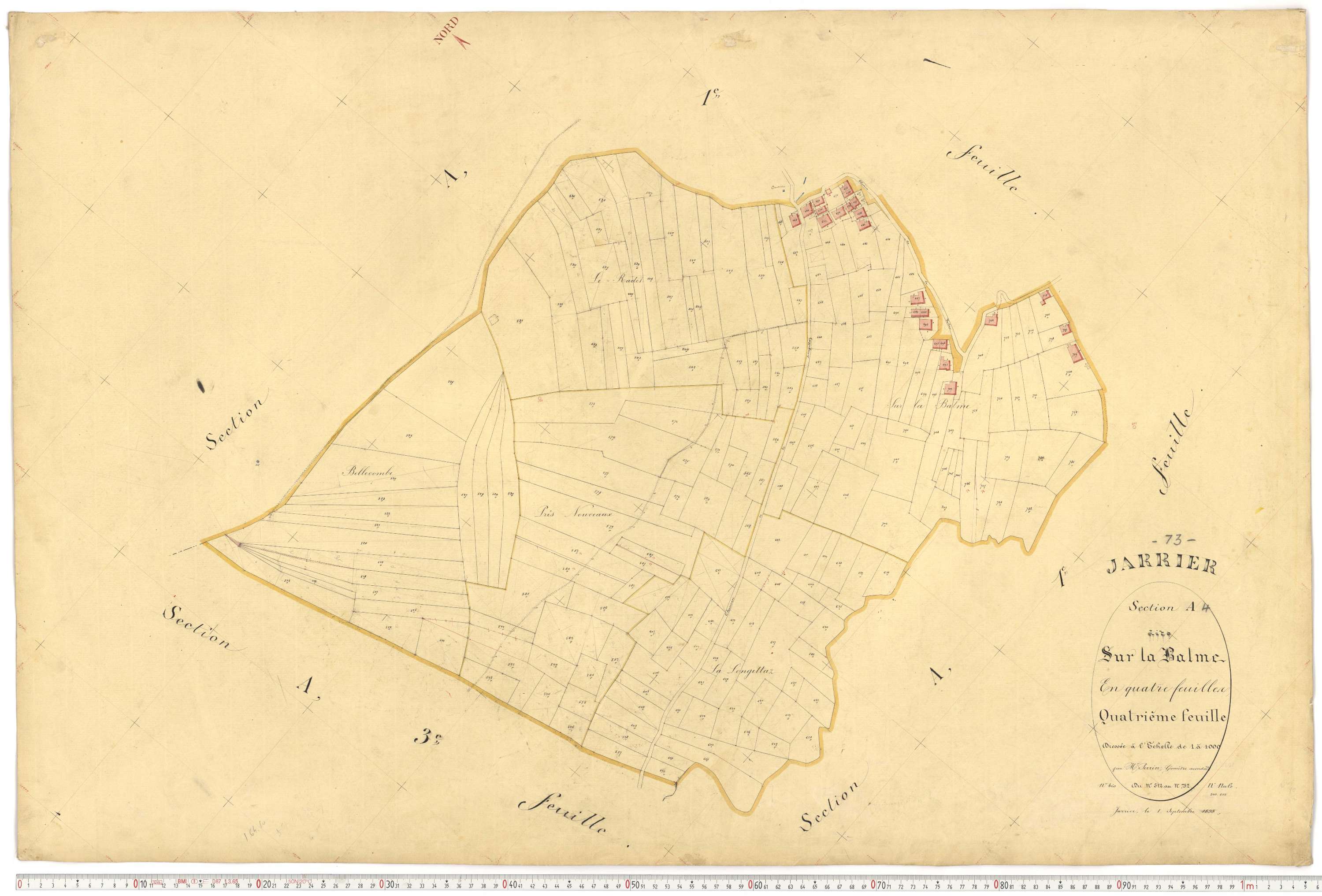 Jarrier - Plans cadastraux du premier cadastre français.