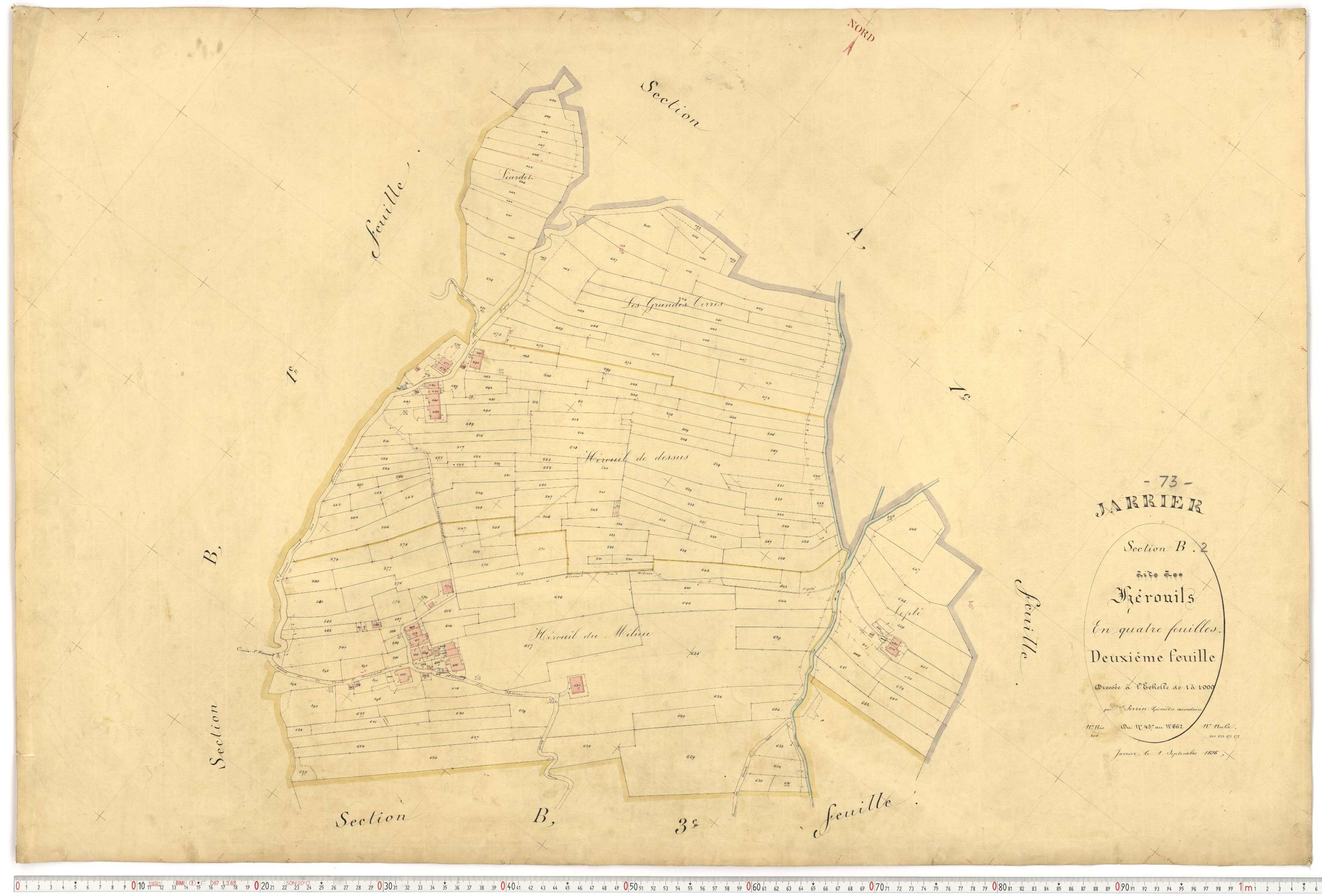 Jarrier - Plans cadastraux du premier cadastre français.