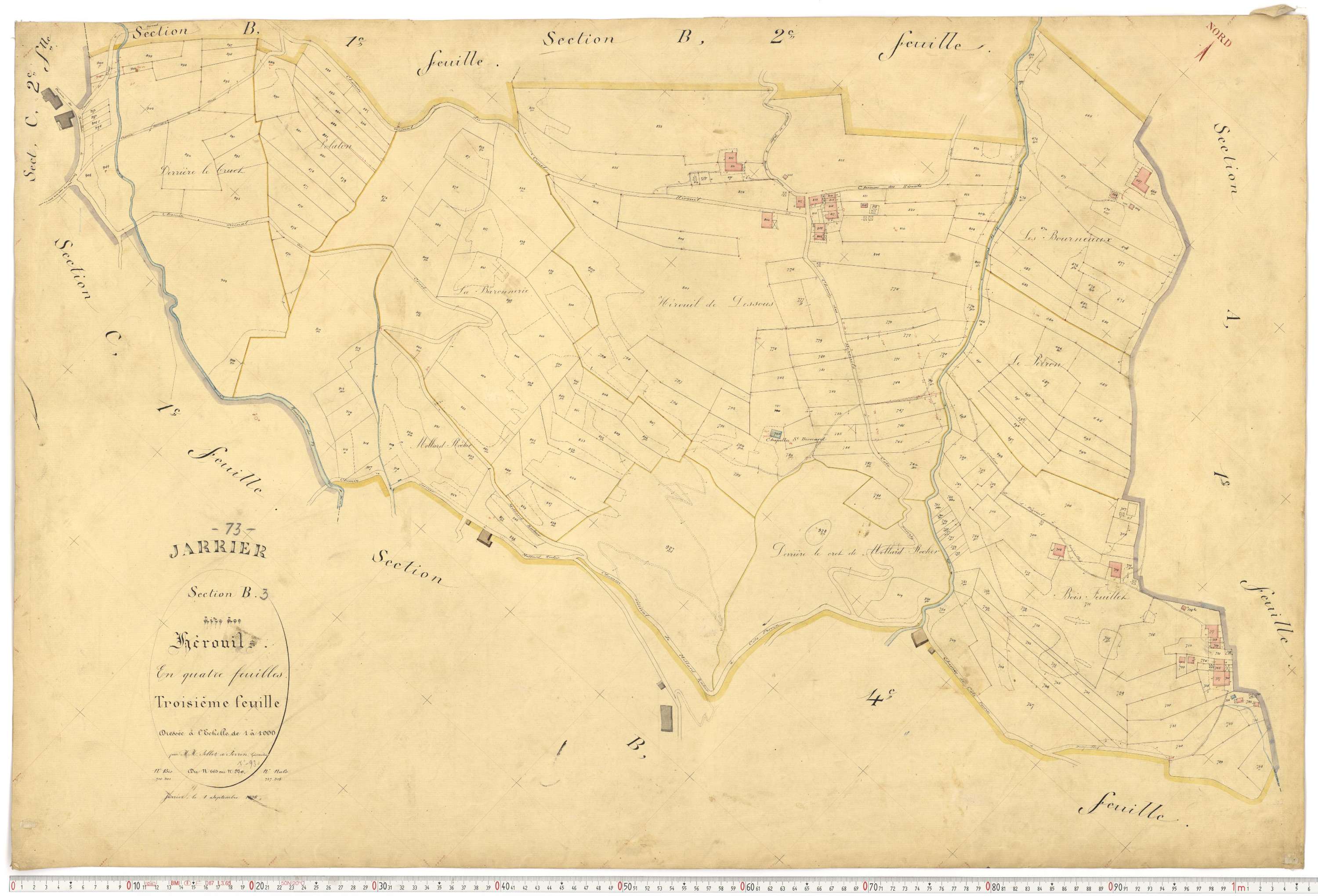 Jarrier - Plans cadastraux du premier cadastre français.
