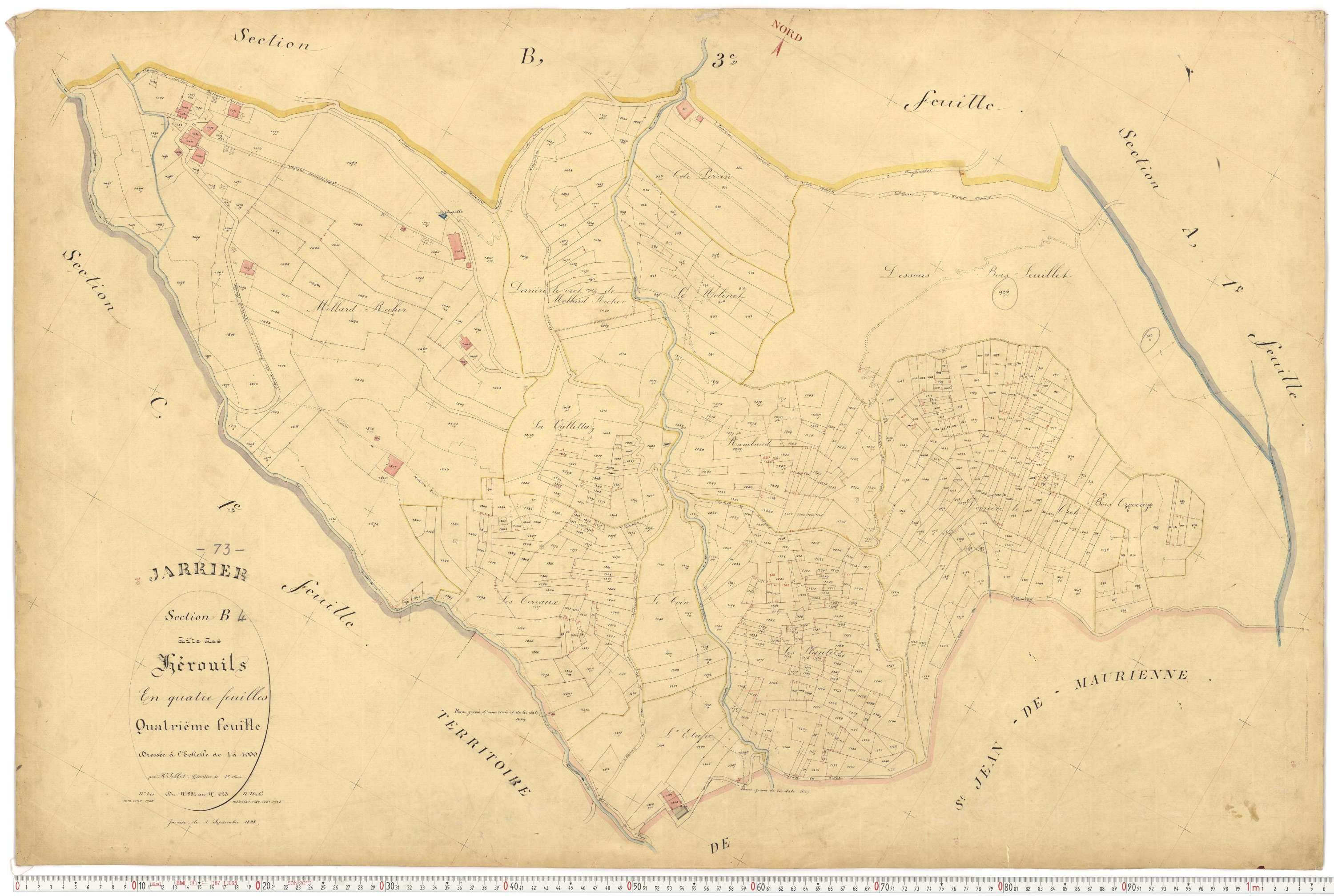 Jarrier - Plans cadastraux du premier cadastre français.