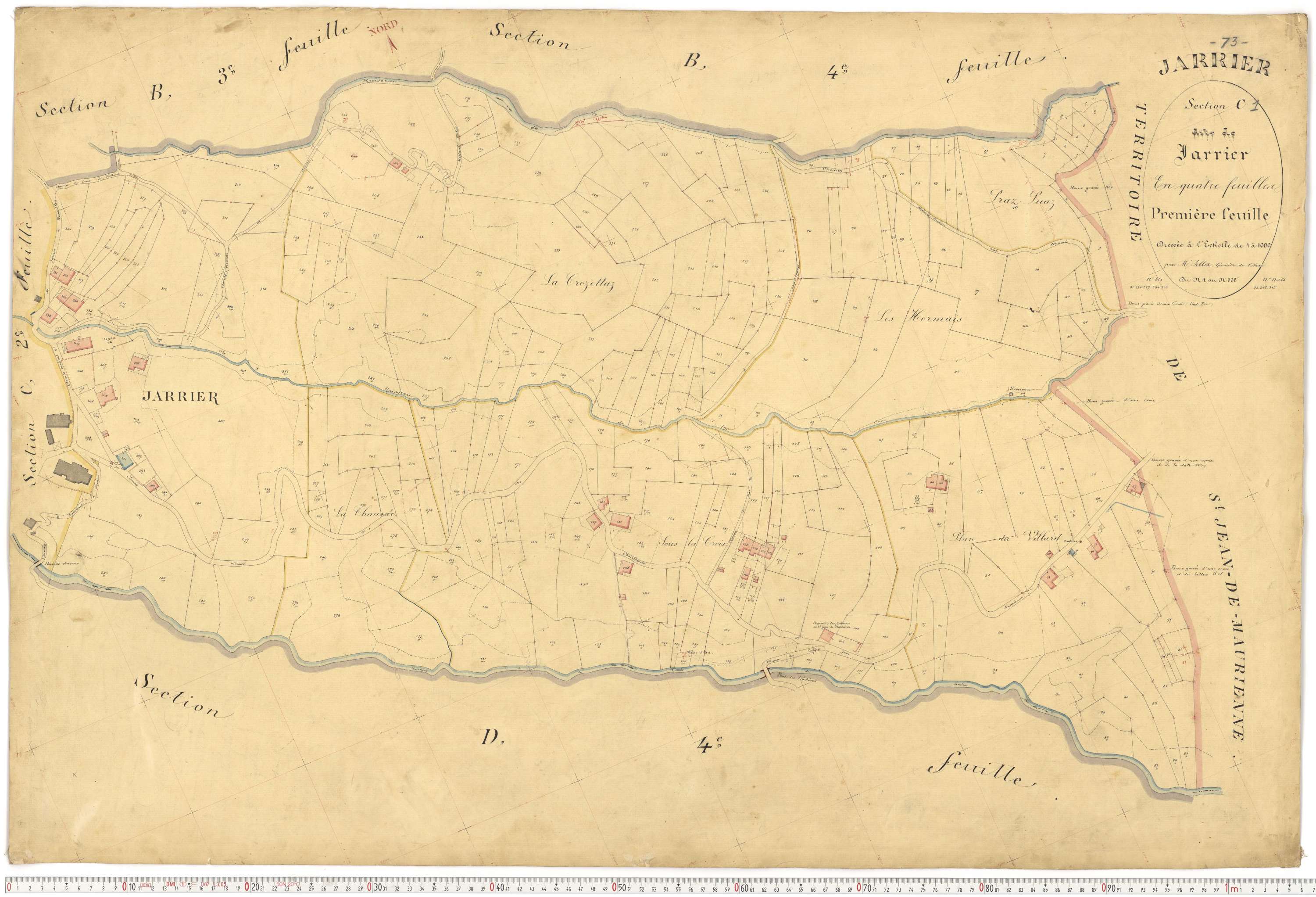 Jarrier - Plans cadastraux du premier cadastre français.