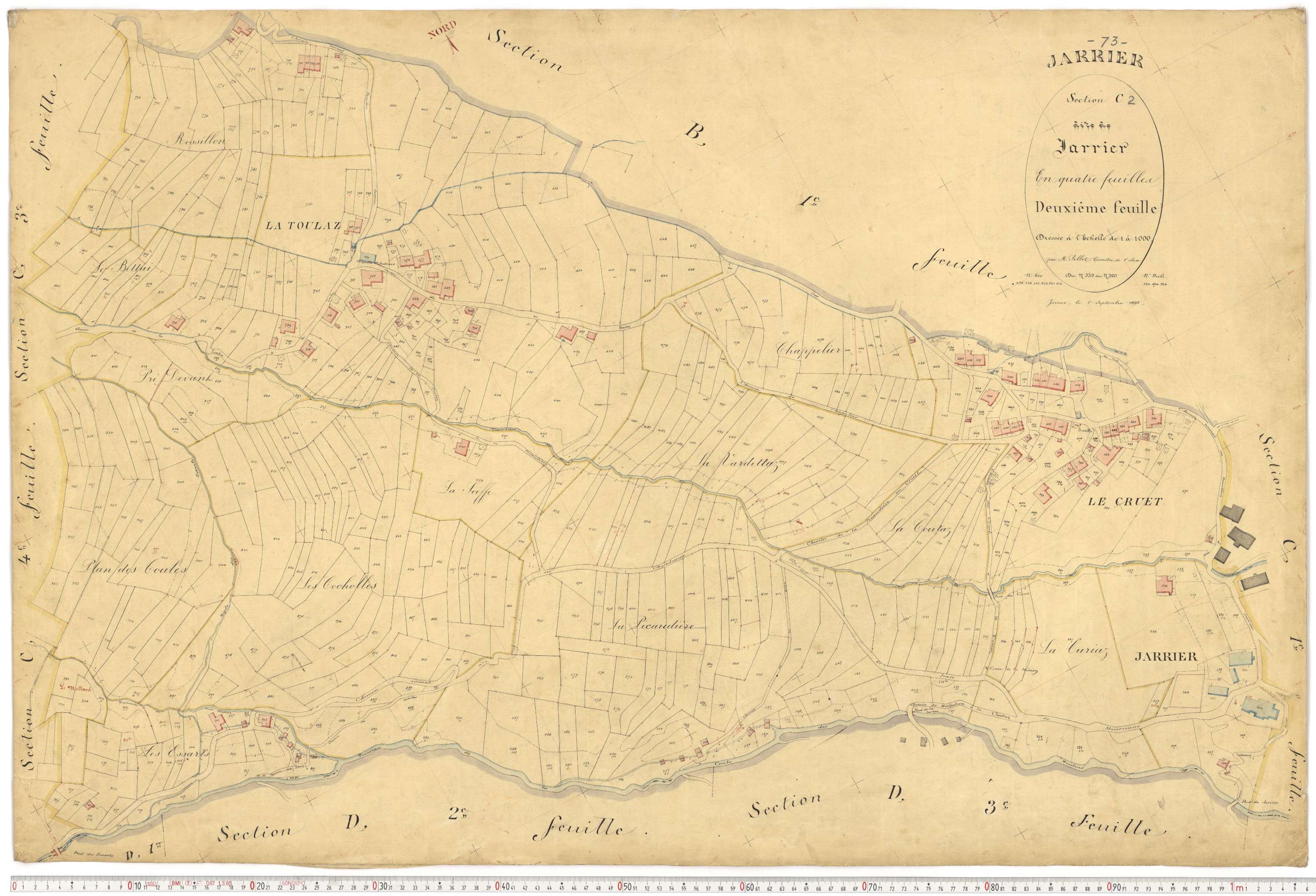 Jarrier - Plans cadastraux du premier cadastre français.