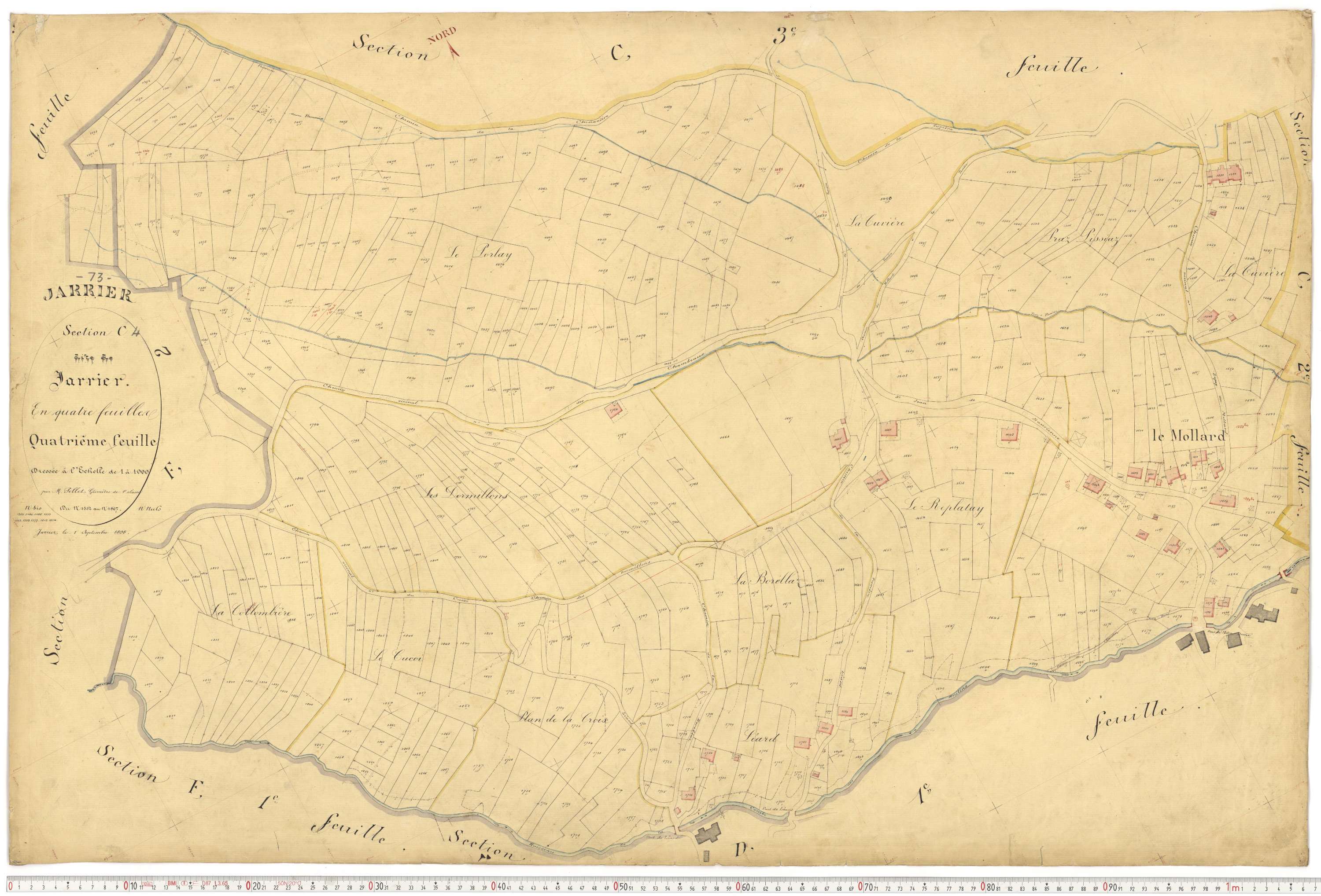 Jarrier - Plans cadastraux du premier cadastre français.