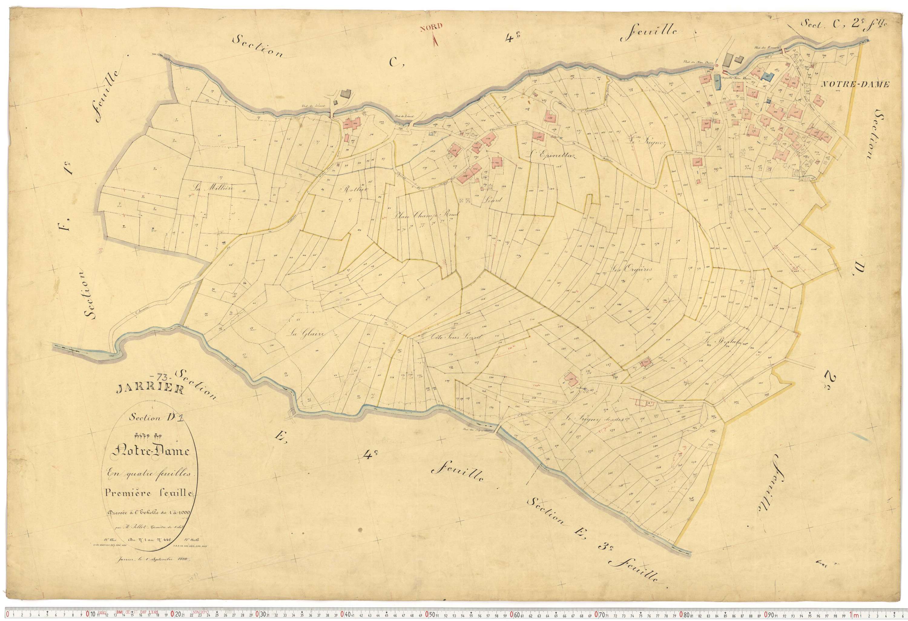 Jarrier - Plans cadastraux du premier cadastre français.