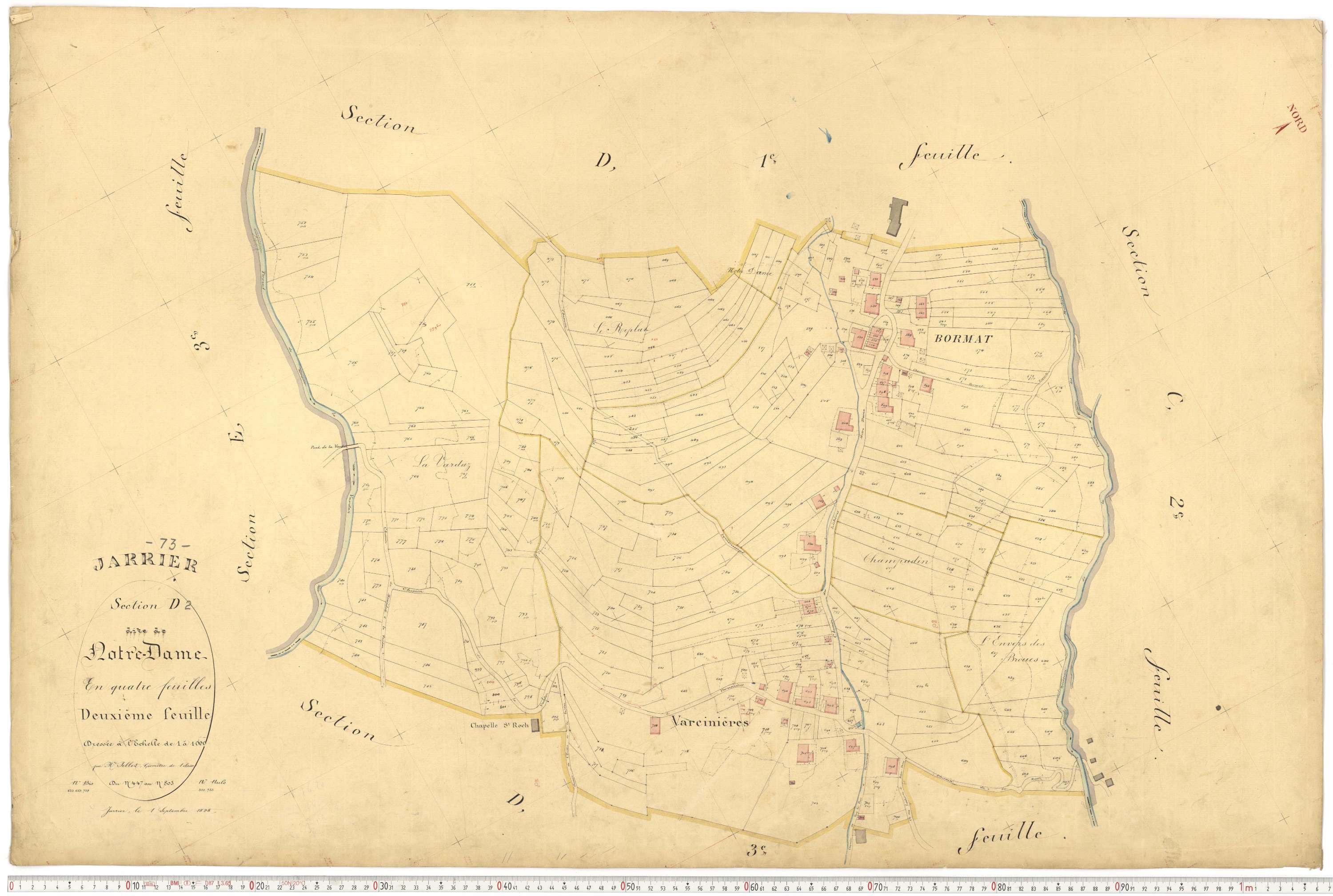 Jarrier - Plans cadastraux du premier cadastre français.
