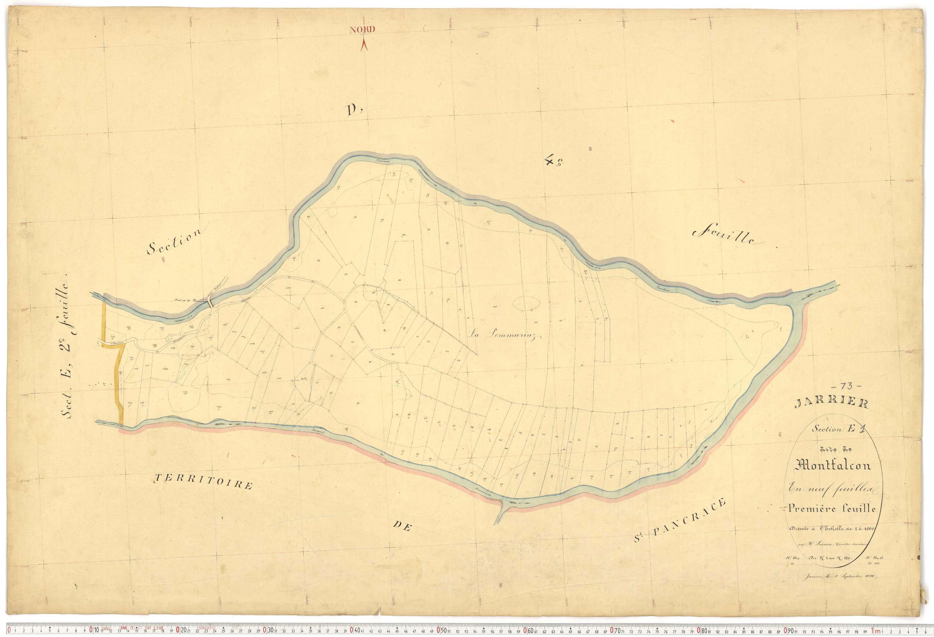Jarrier - Plans cadastraux du premier cadastre français.