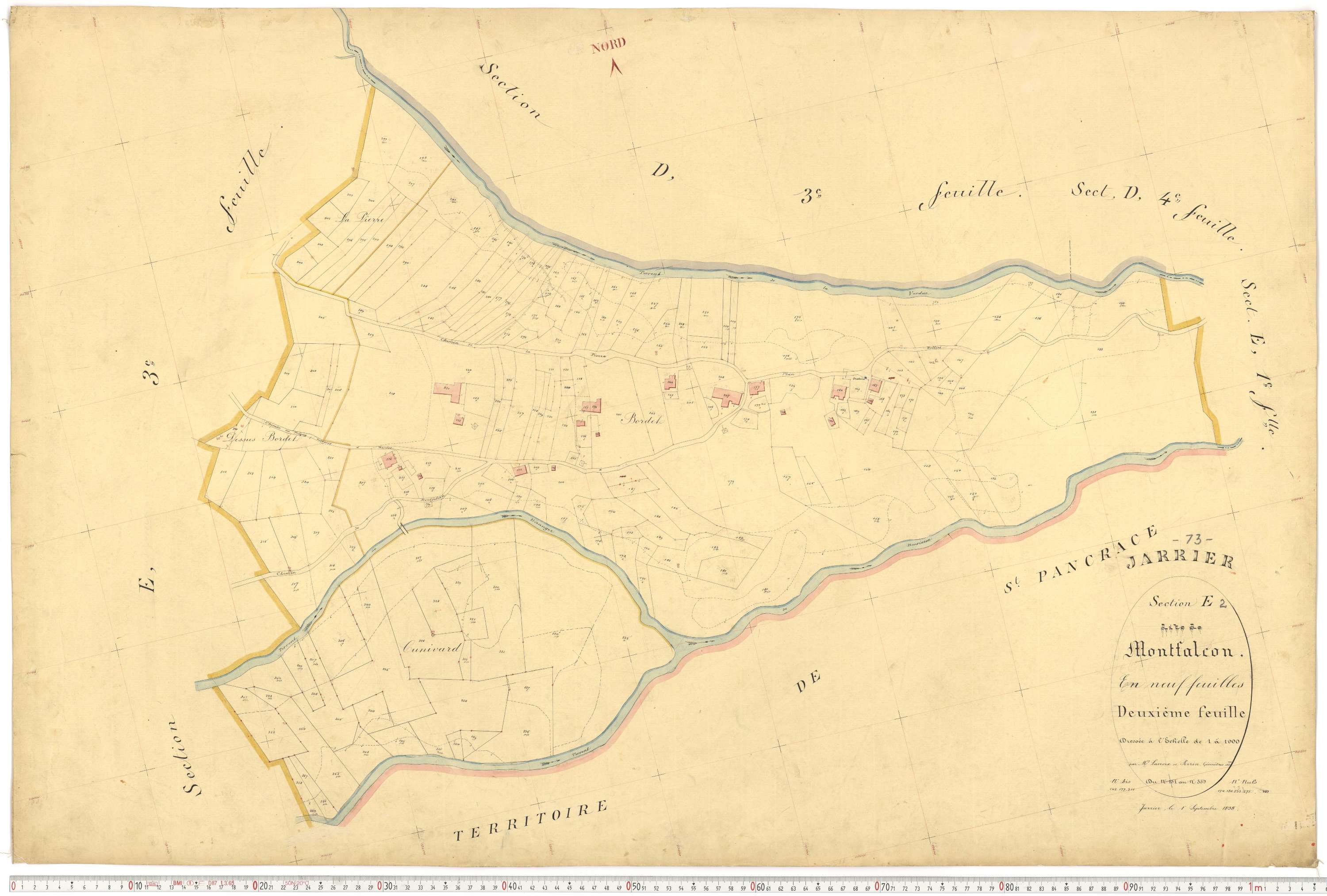 Jarrier - Plans cadastraux du premier cadastre français.