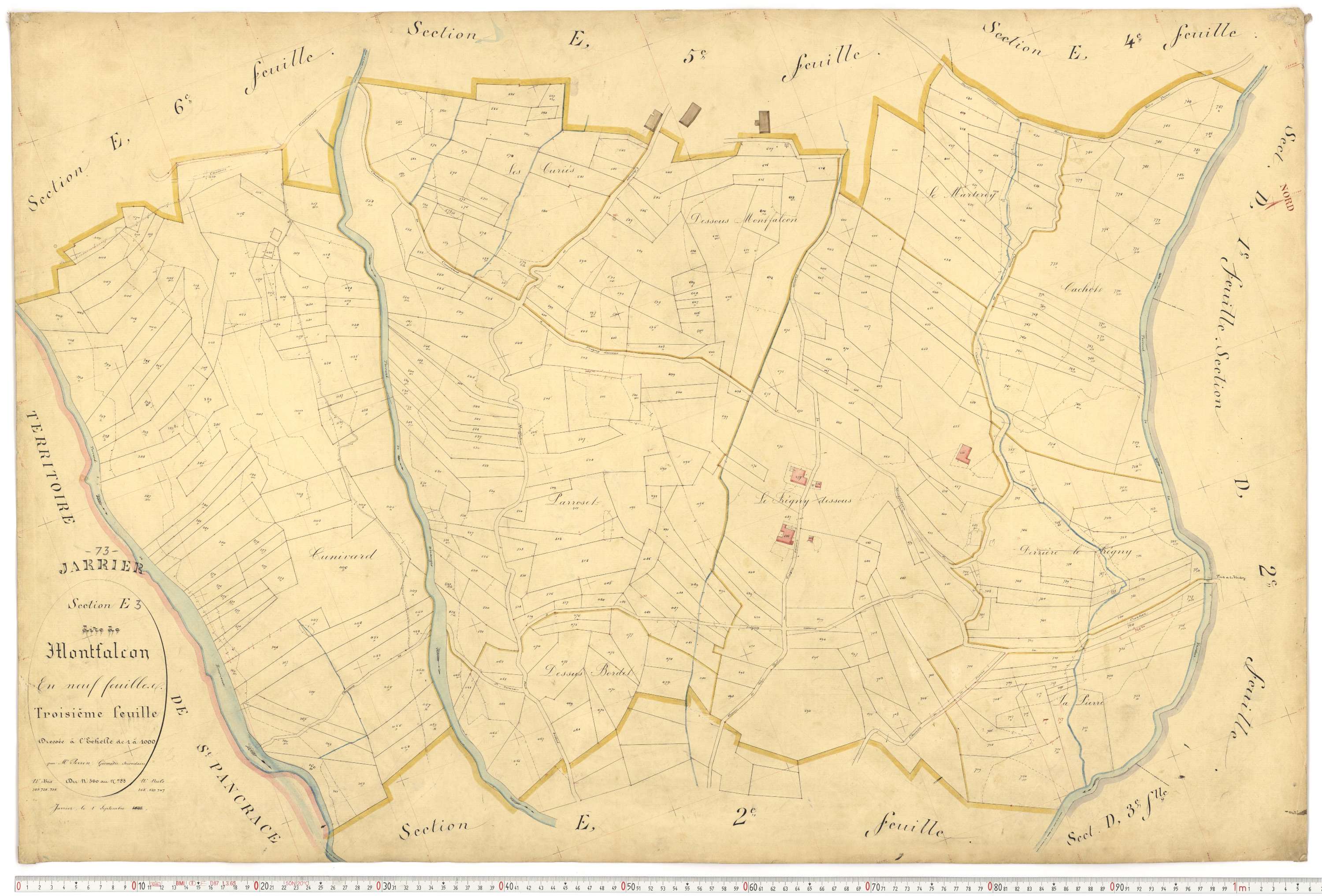 Jarrier - Plans cadastraux du premier cadastre français.