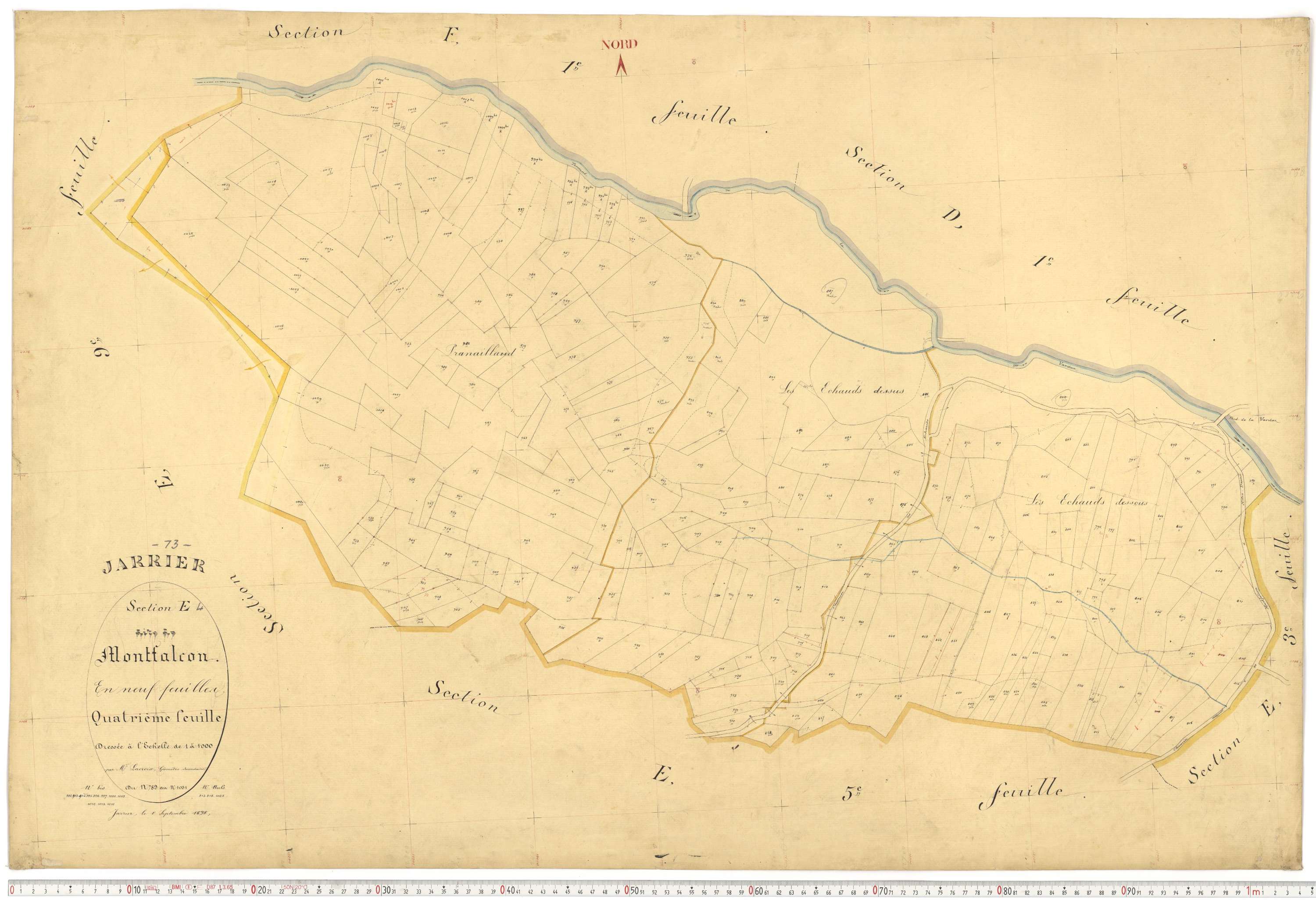 Jarrier - Plans cadastraux du premier cadastre français.