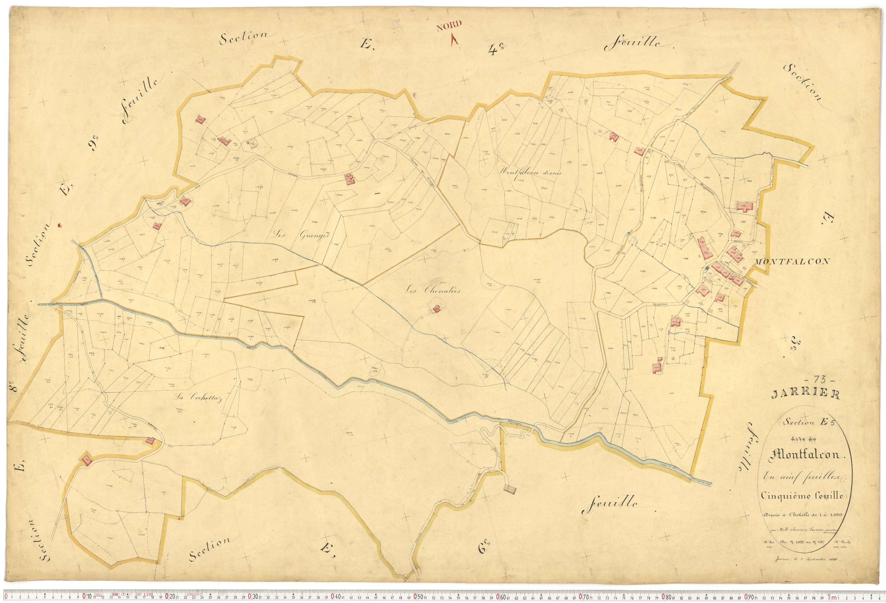 Jarrier - Plans cadastraux du premier cadastre français.