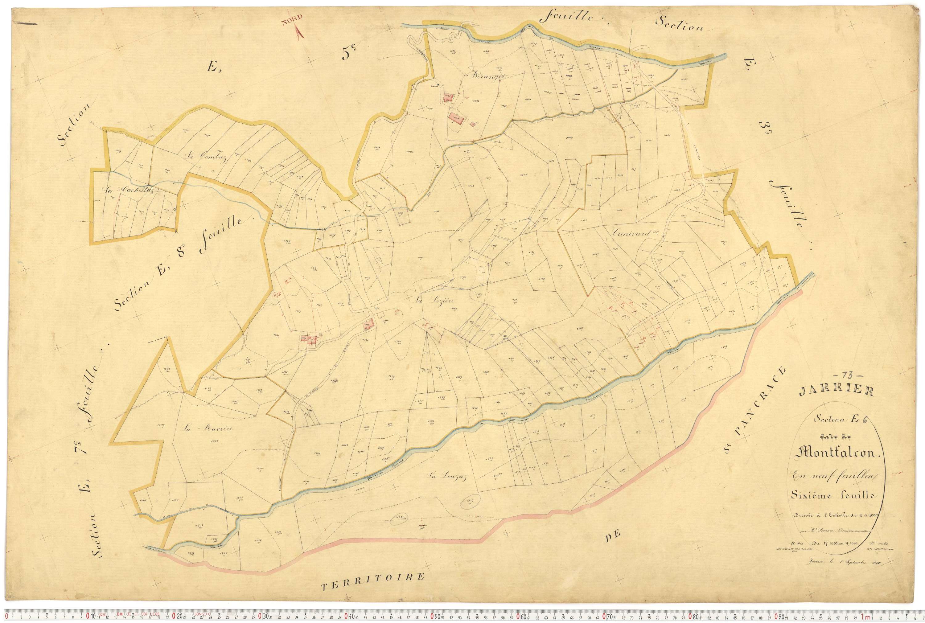 Jarrier - Plans cadastraux du premier cadastre français.