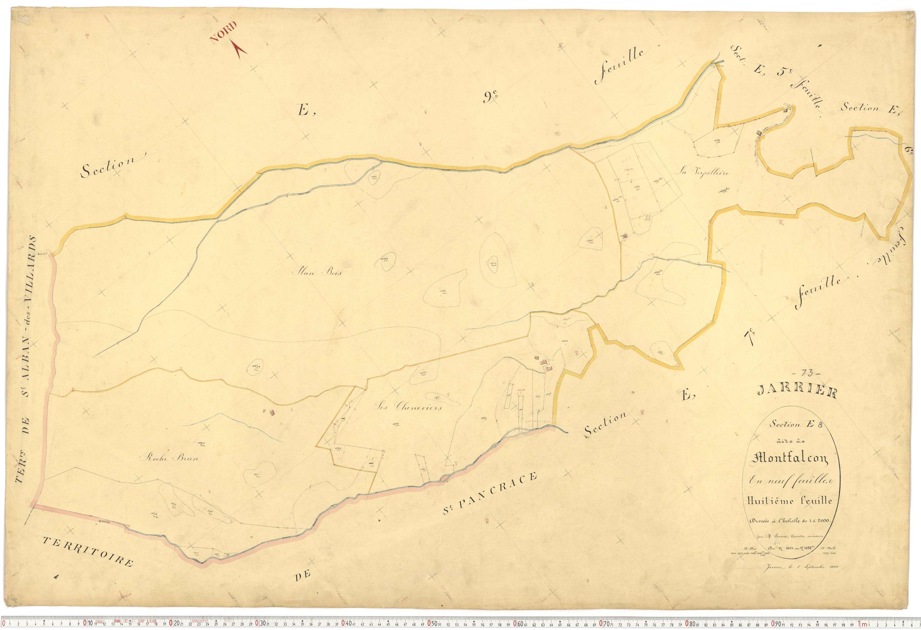 Jarrier - Plans cadastraux du premier cadastre français.