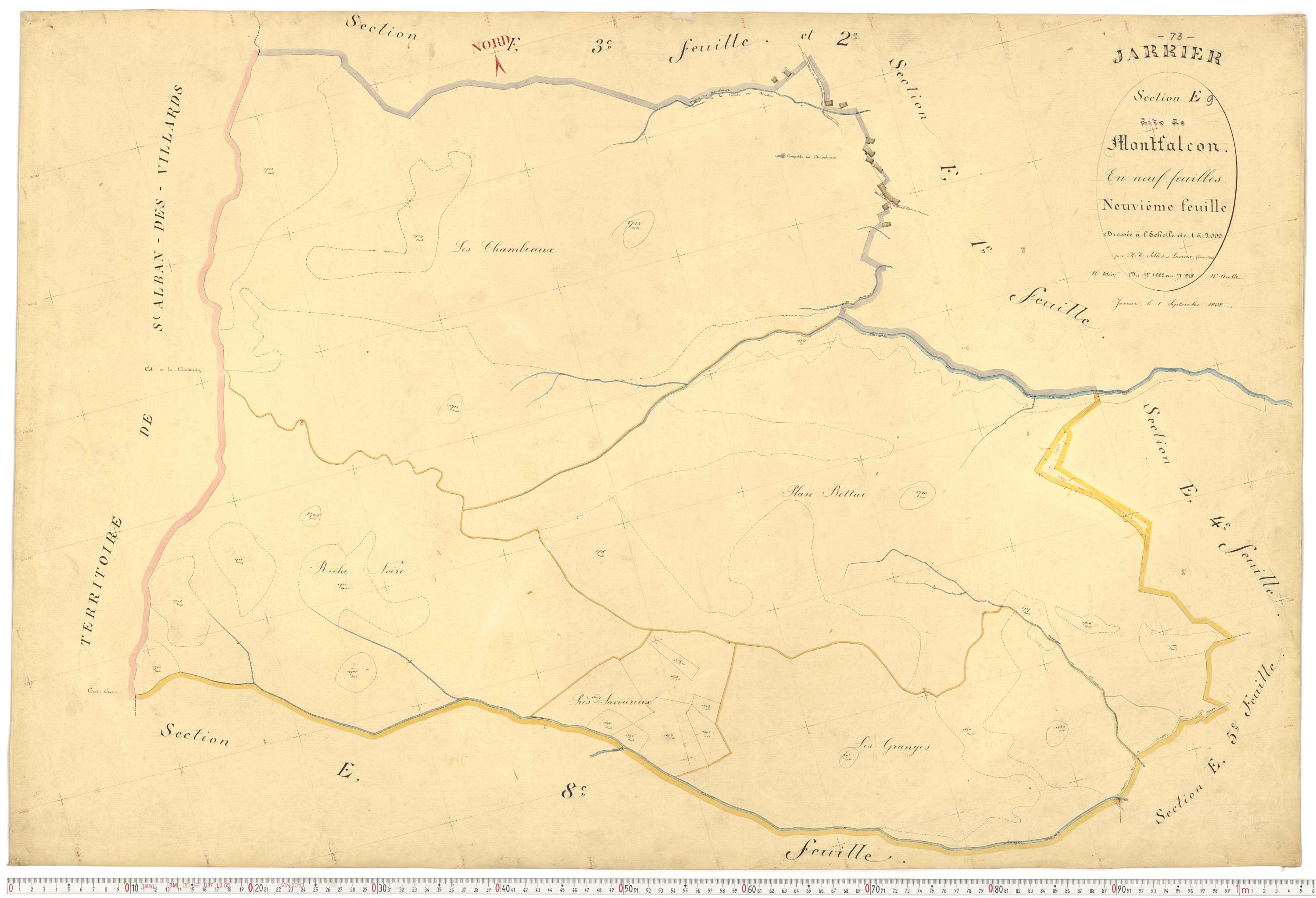 Jarrier - Plans cadastraux du premier cadastre français.