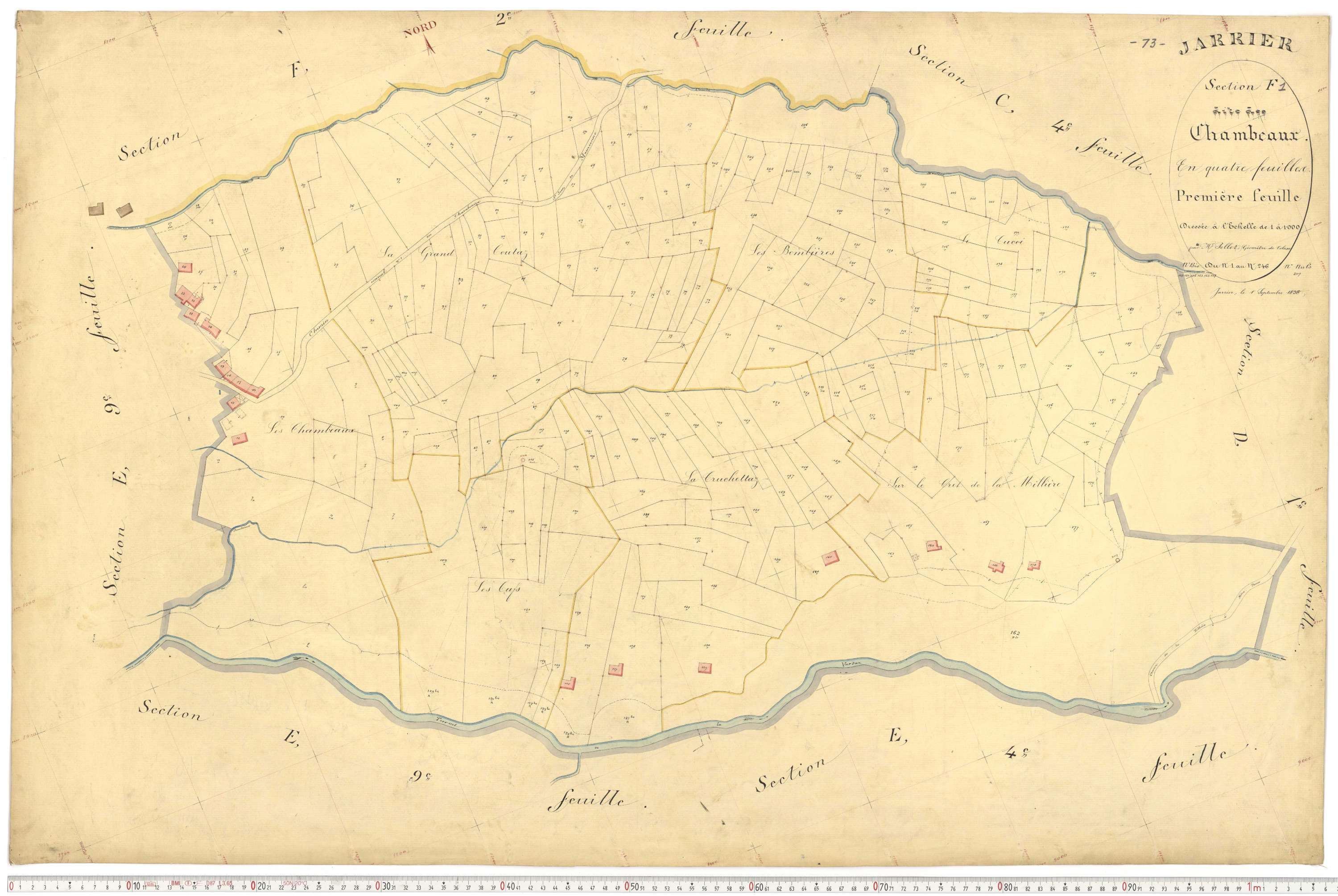 Jarrier - Plans cadastraux du premier cadastre français.