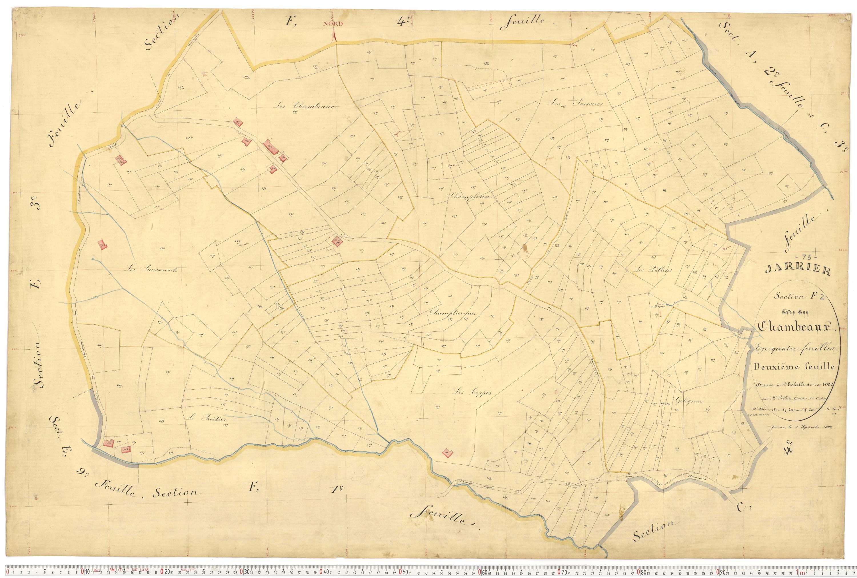 Jarrier - Plans cadastraux du premier cadastre français.