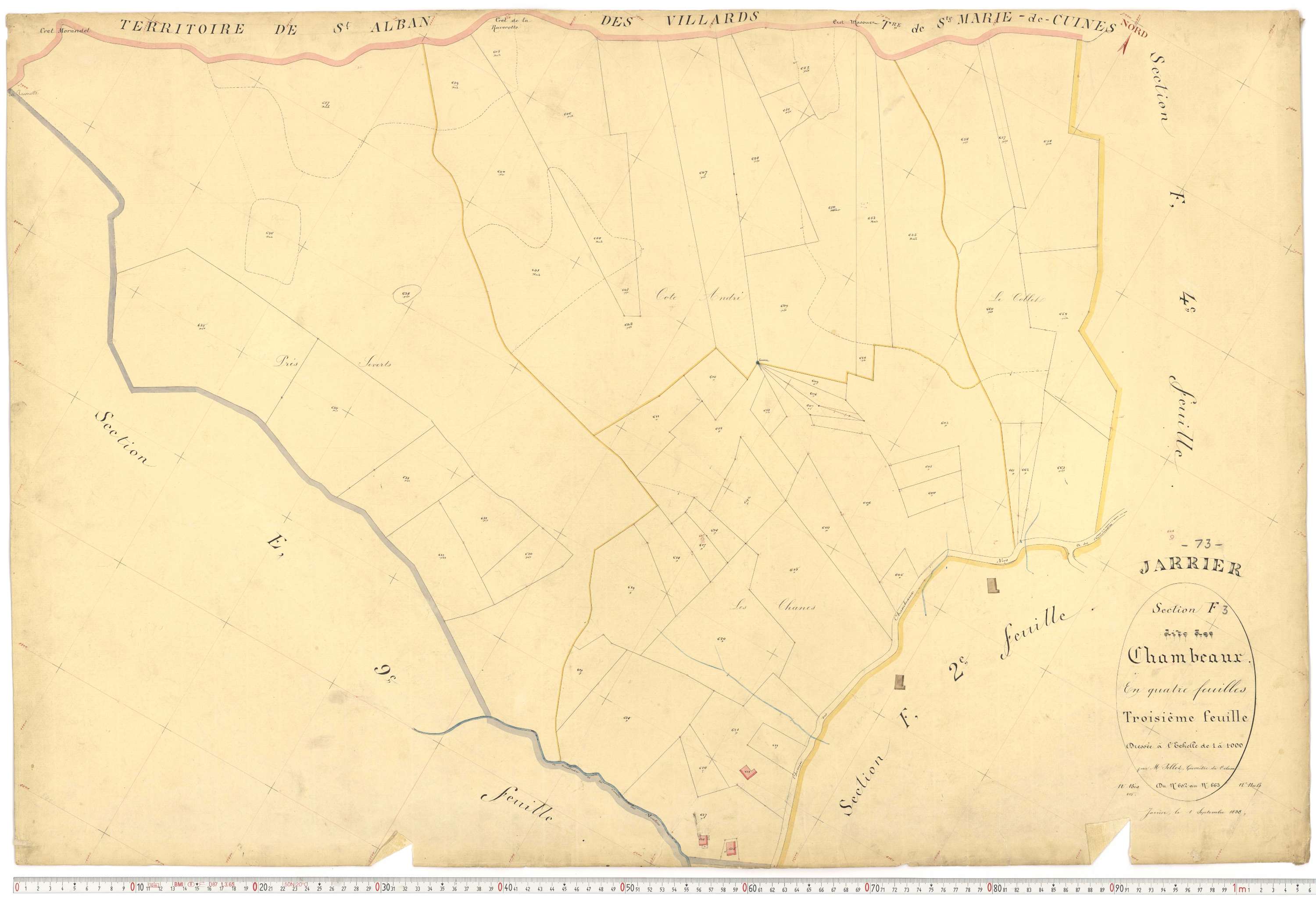 Jarrier - Plans cadastraux du premier cadastre français.
