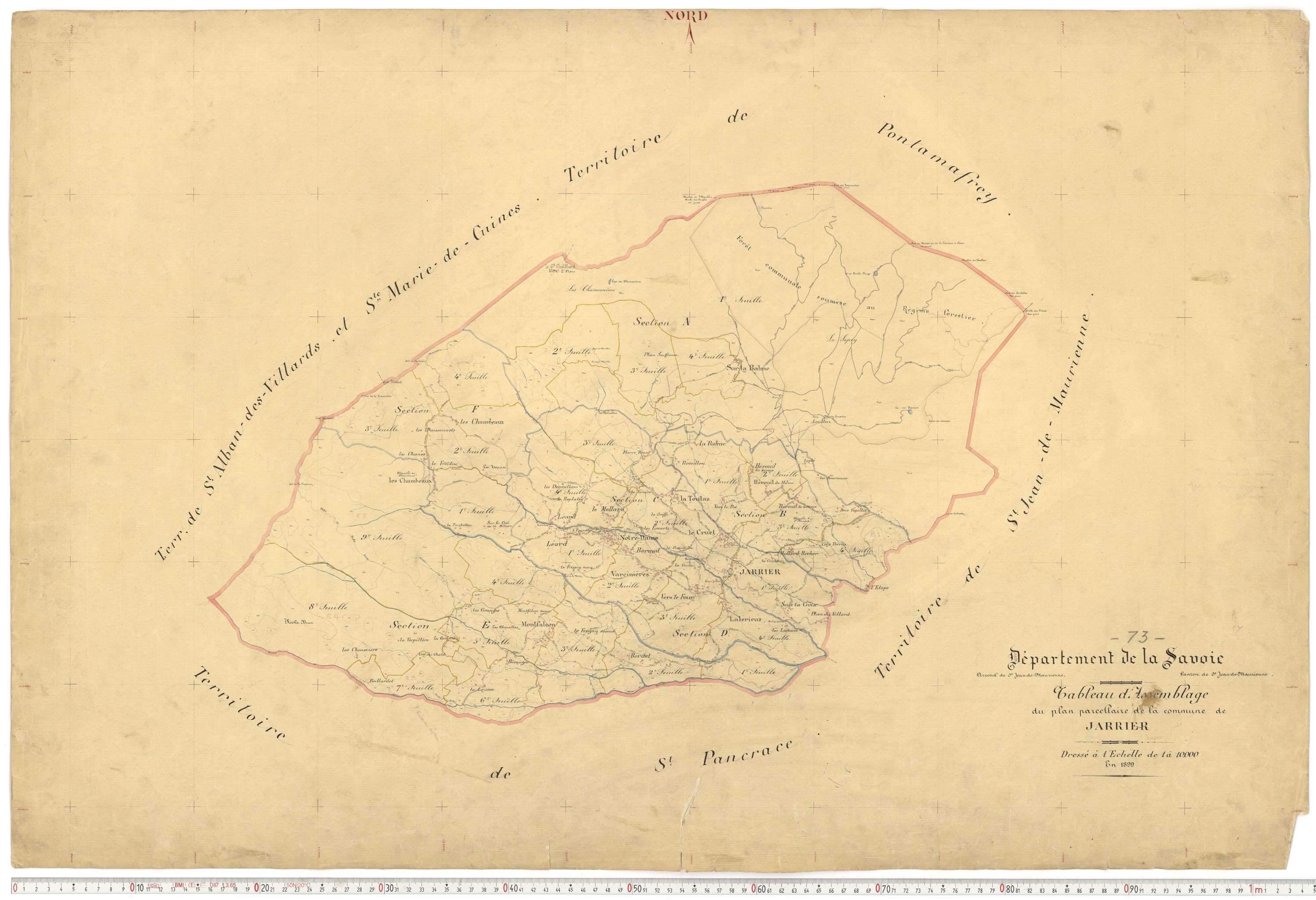 Jarrier - Plans cadastraux du premier cadastre français.