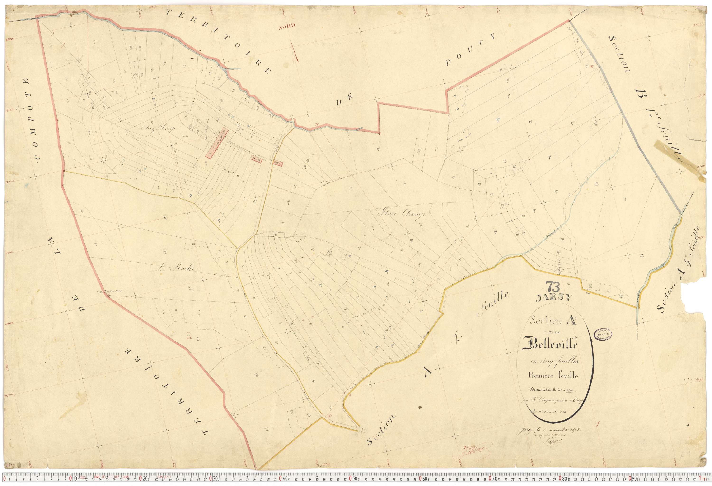 Jarsy - Cadastre français (1878).