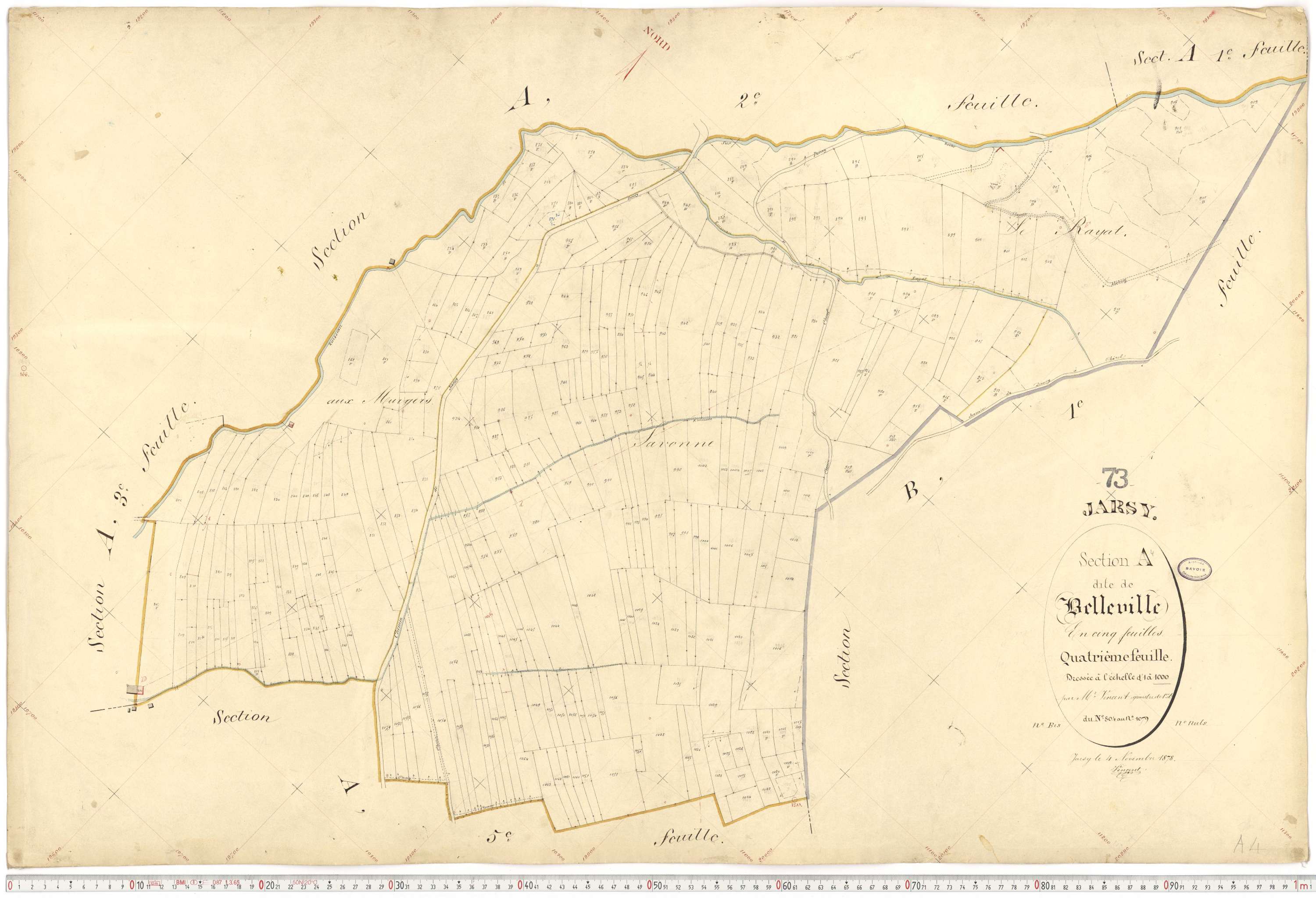 Jarsy - Cadastre français (1878).