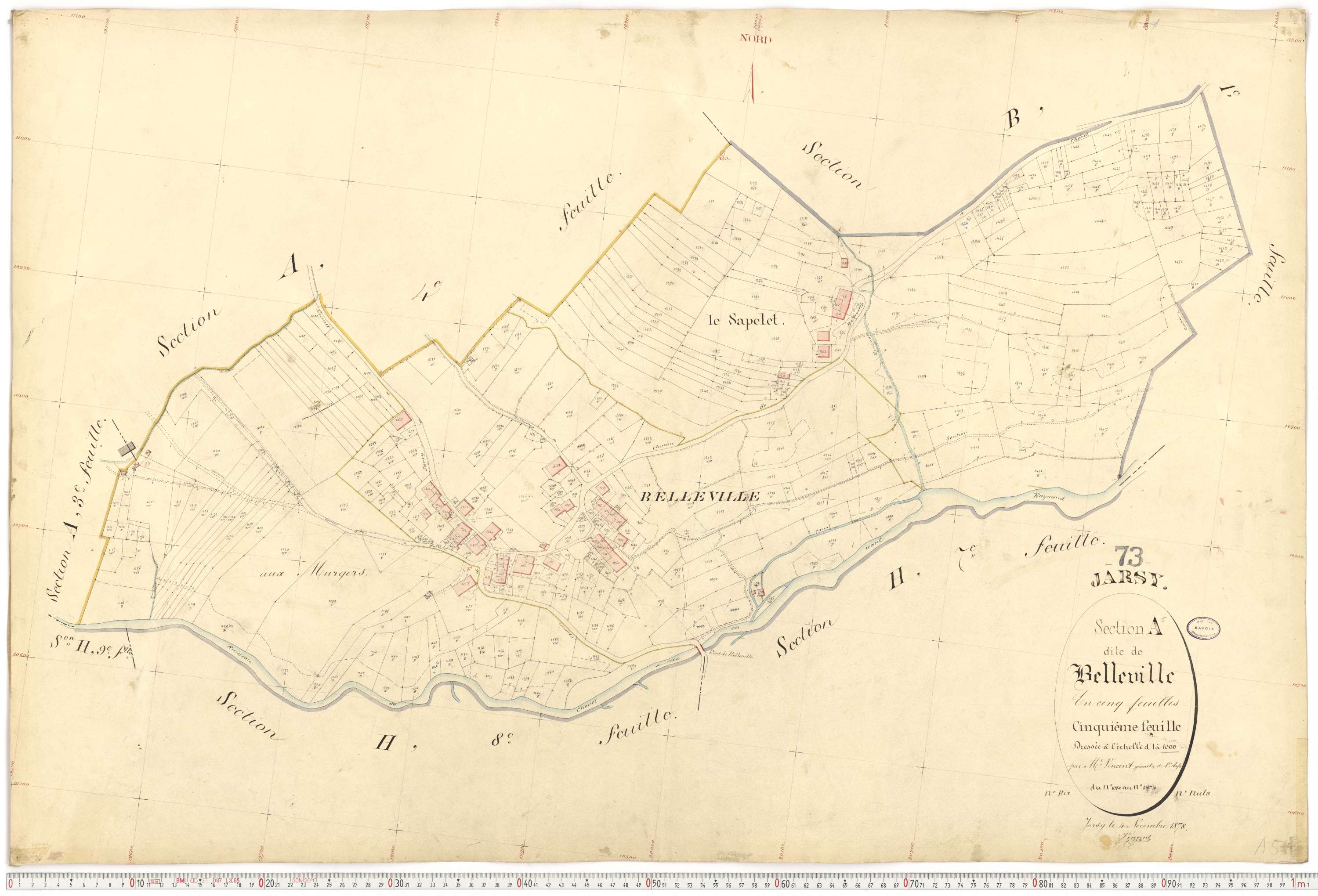 Jarsy - Cadastre français (1878).