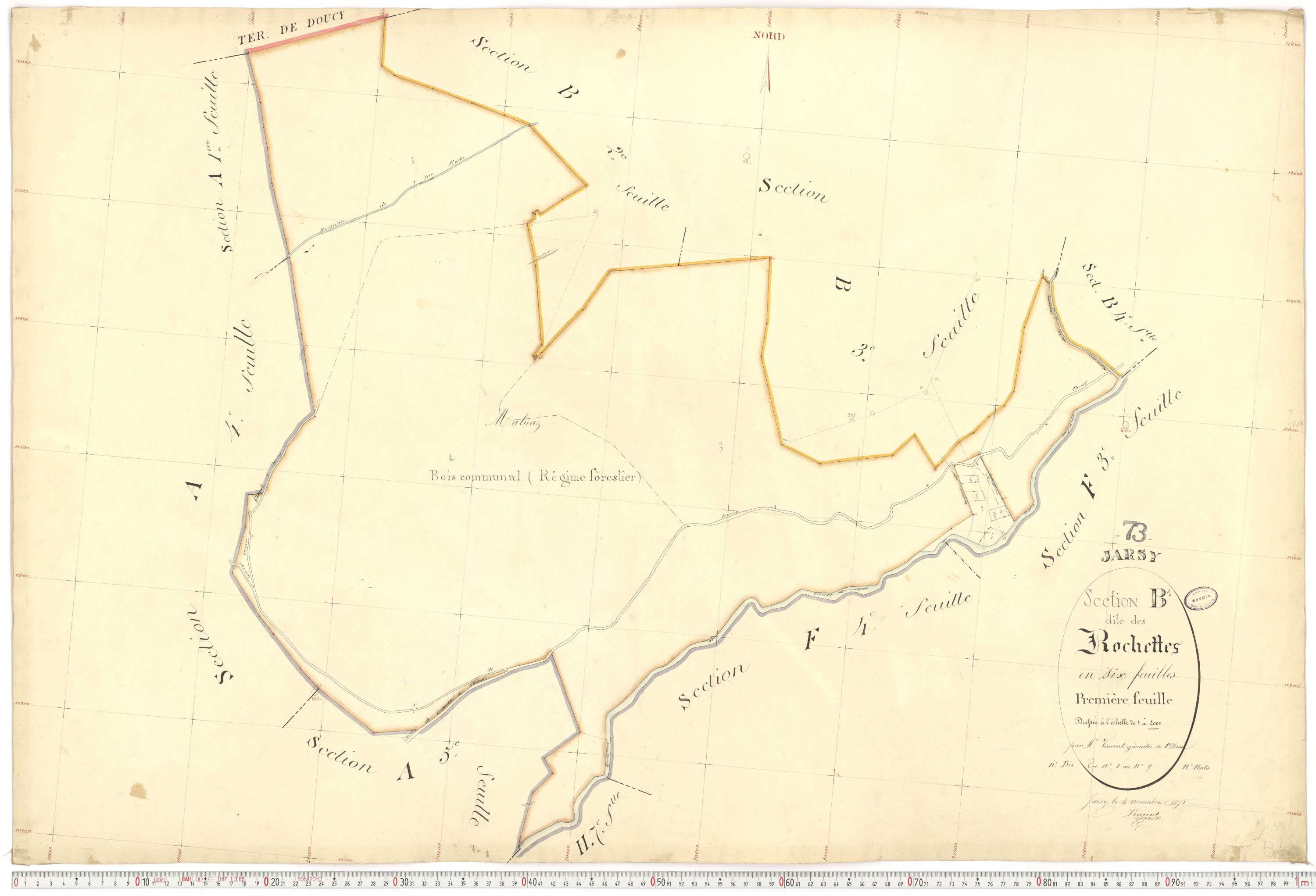 Jarsy - Cadastre français (1878).