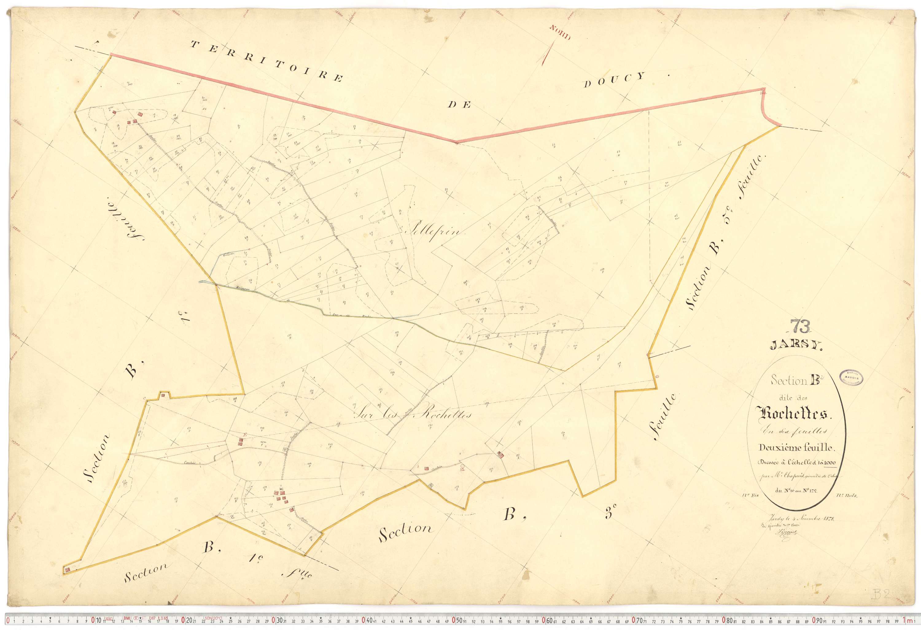 Jarsy - Cadastre français (1878).