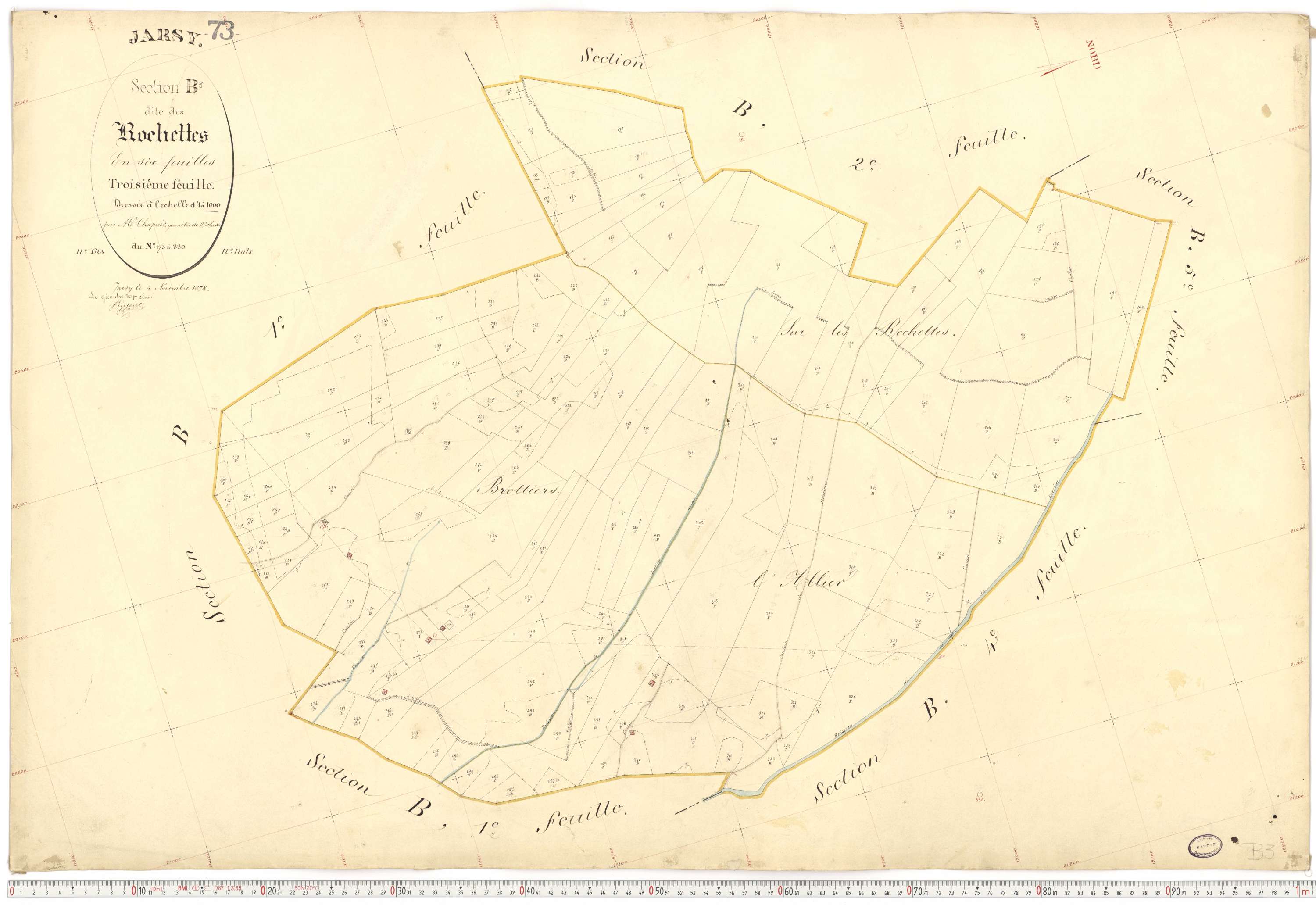 Jarsy - Cadastre français (1878).