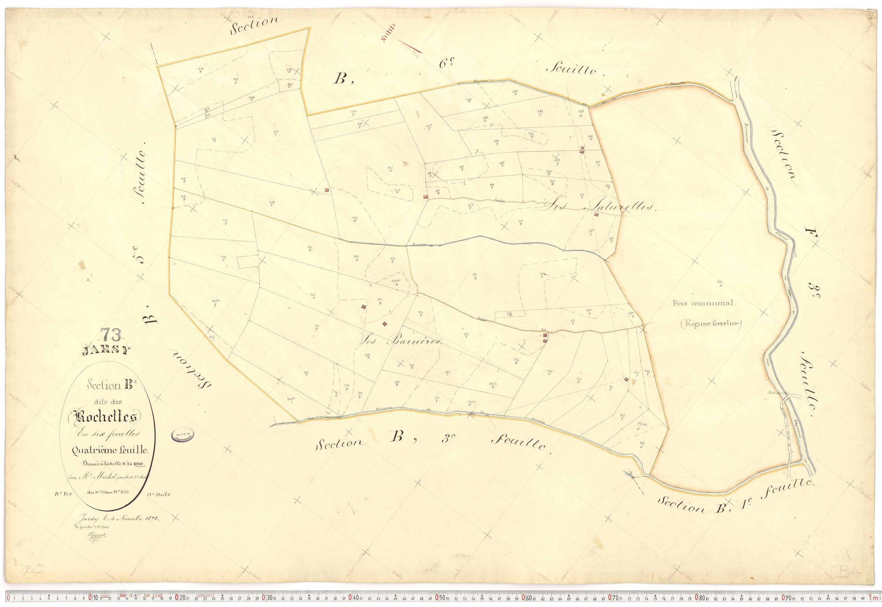 Jarsy - Cadastre français (1878).