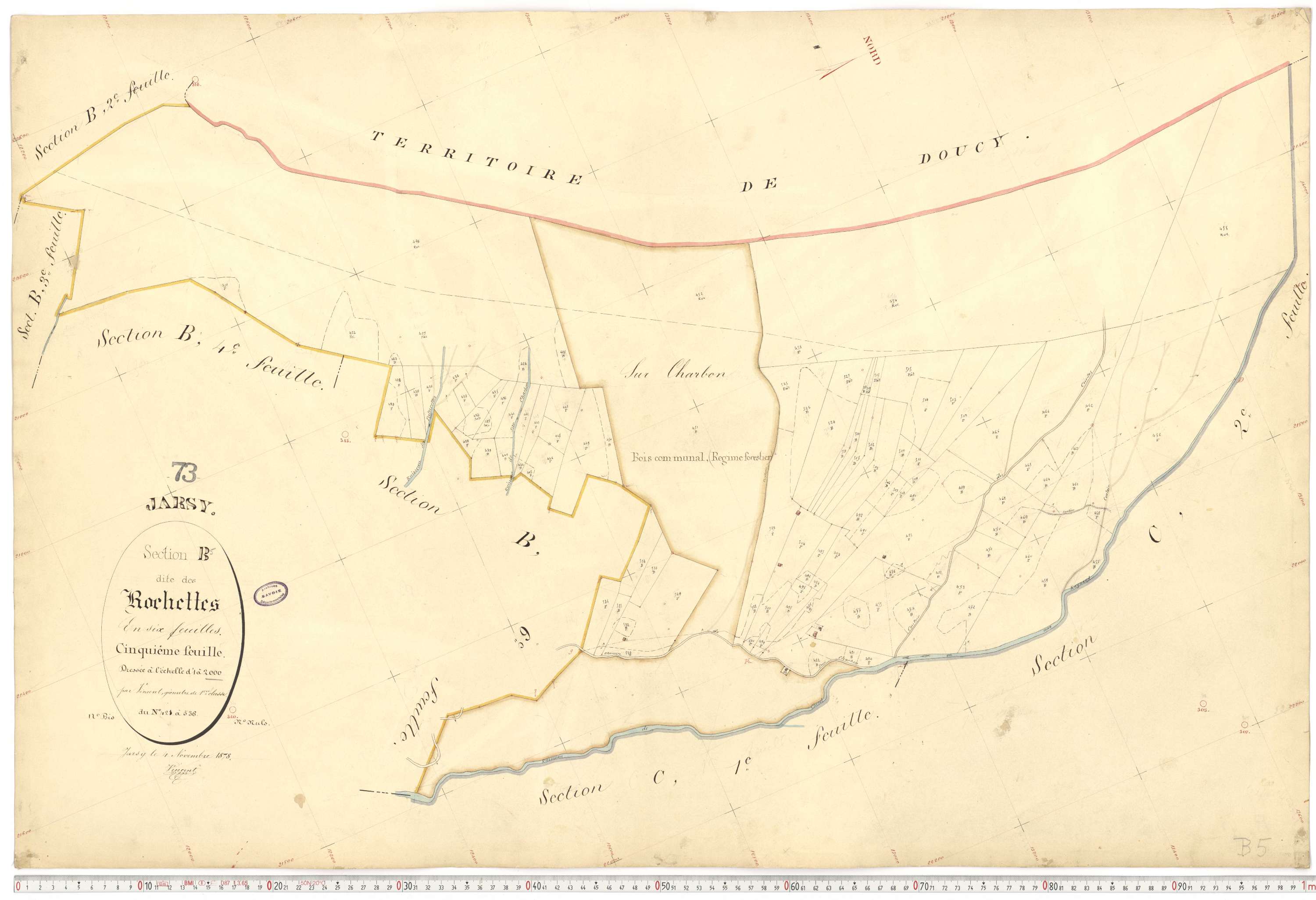 Jarsy - Cadastre français (1878).