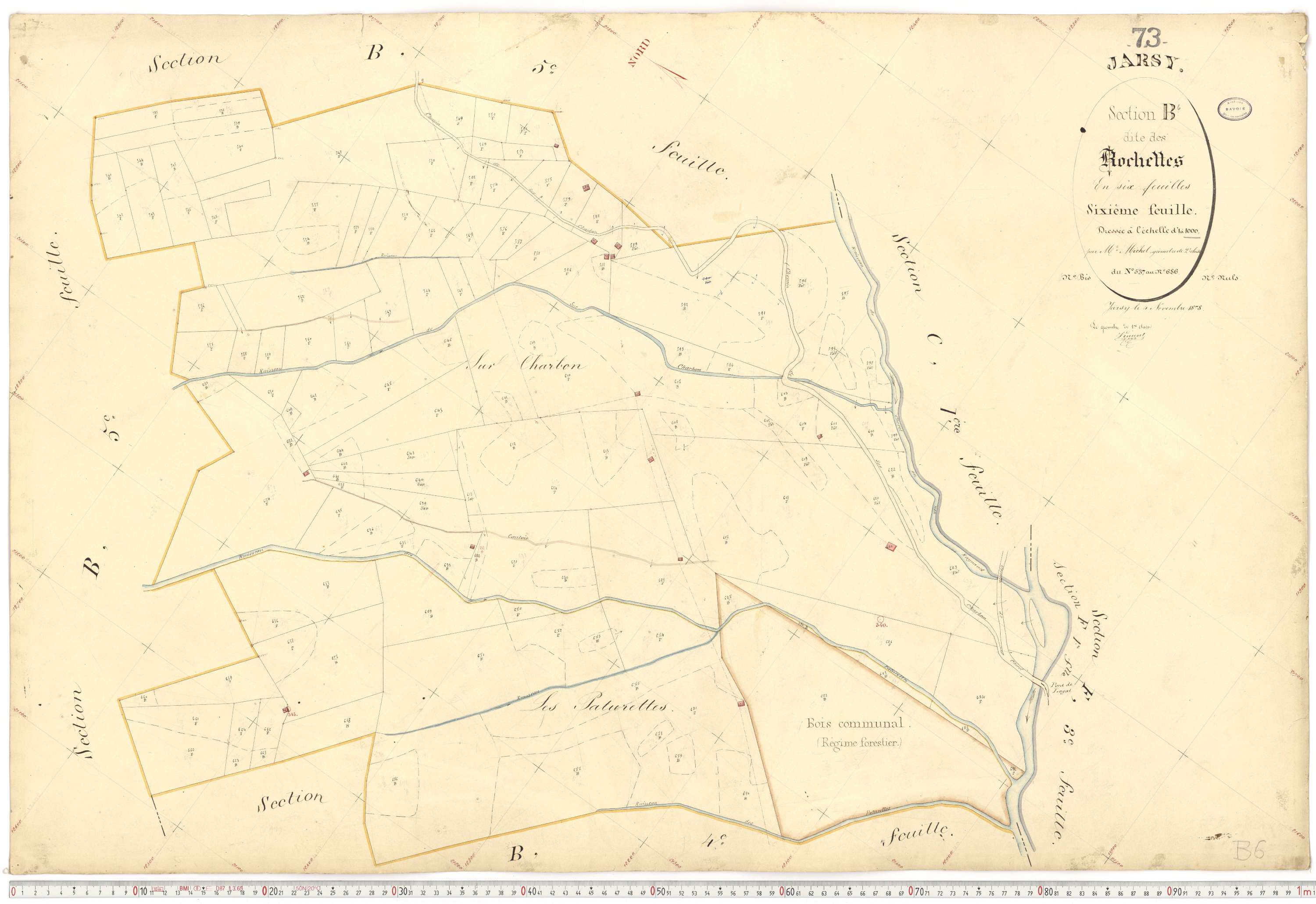 Jarsy - Cadastre français (1878).