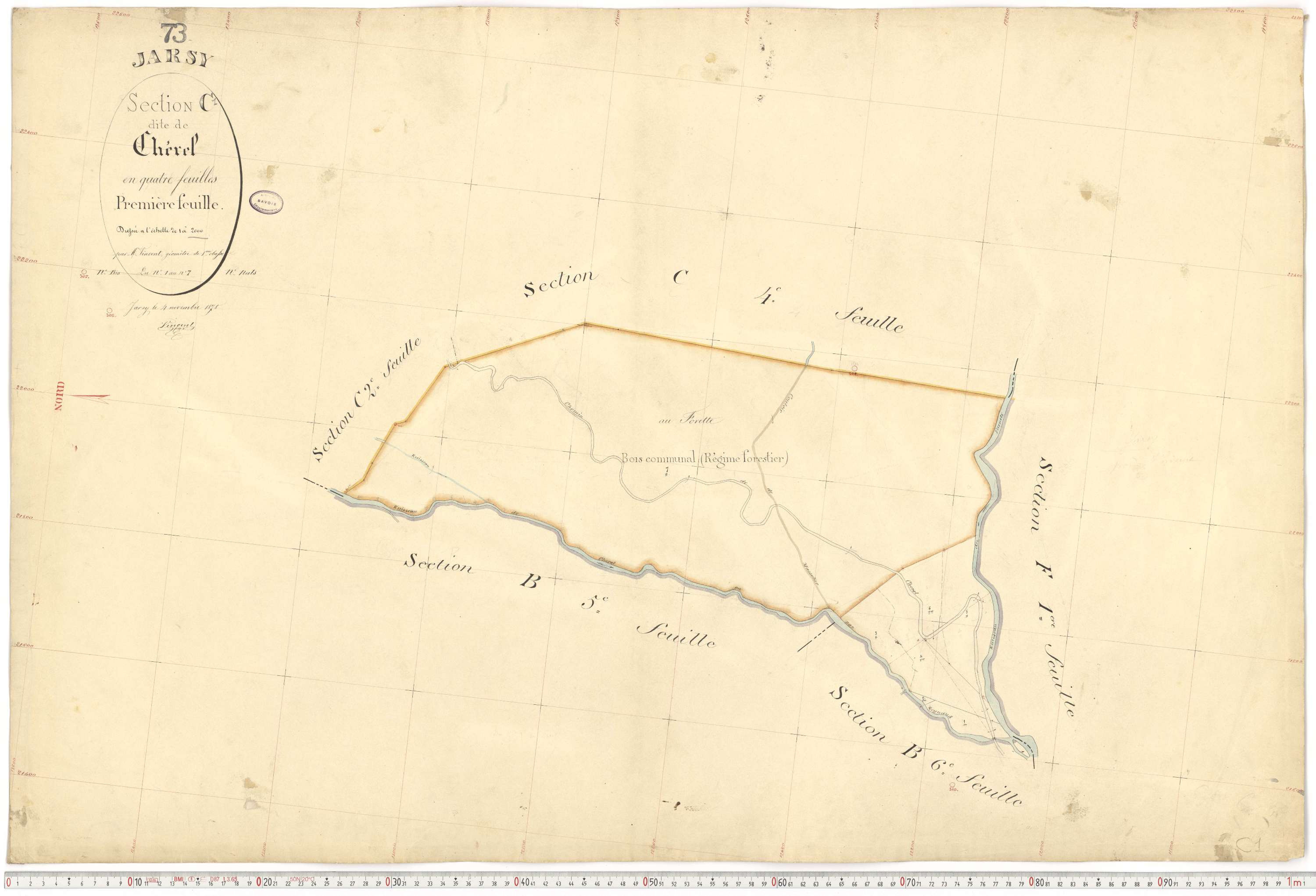 Jarsy - Cadastre français (1878).