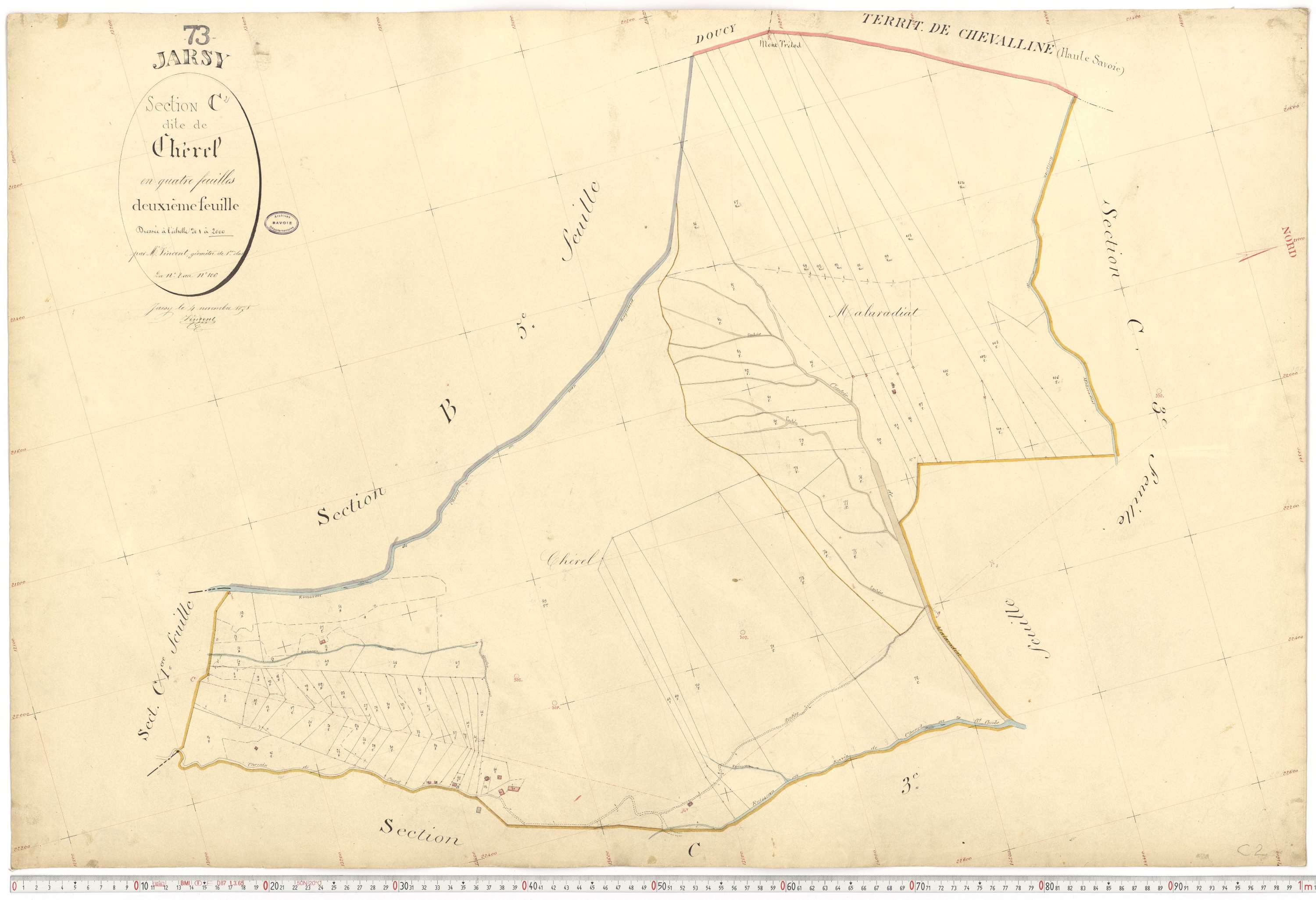 Jarsy - Cadastre français (1878).