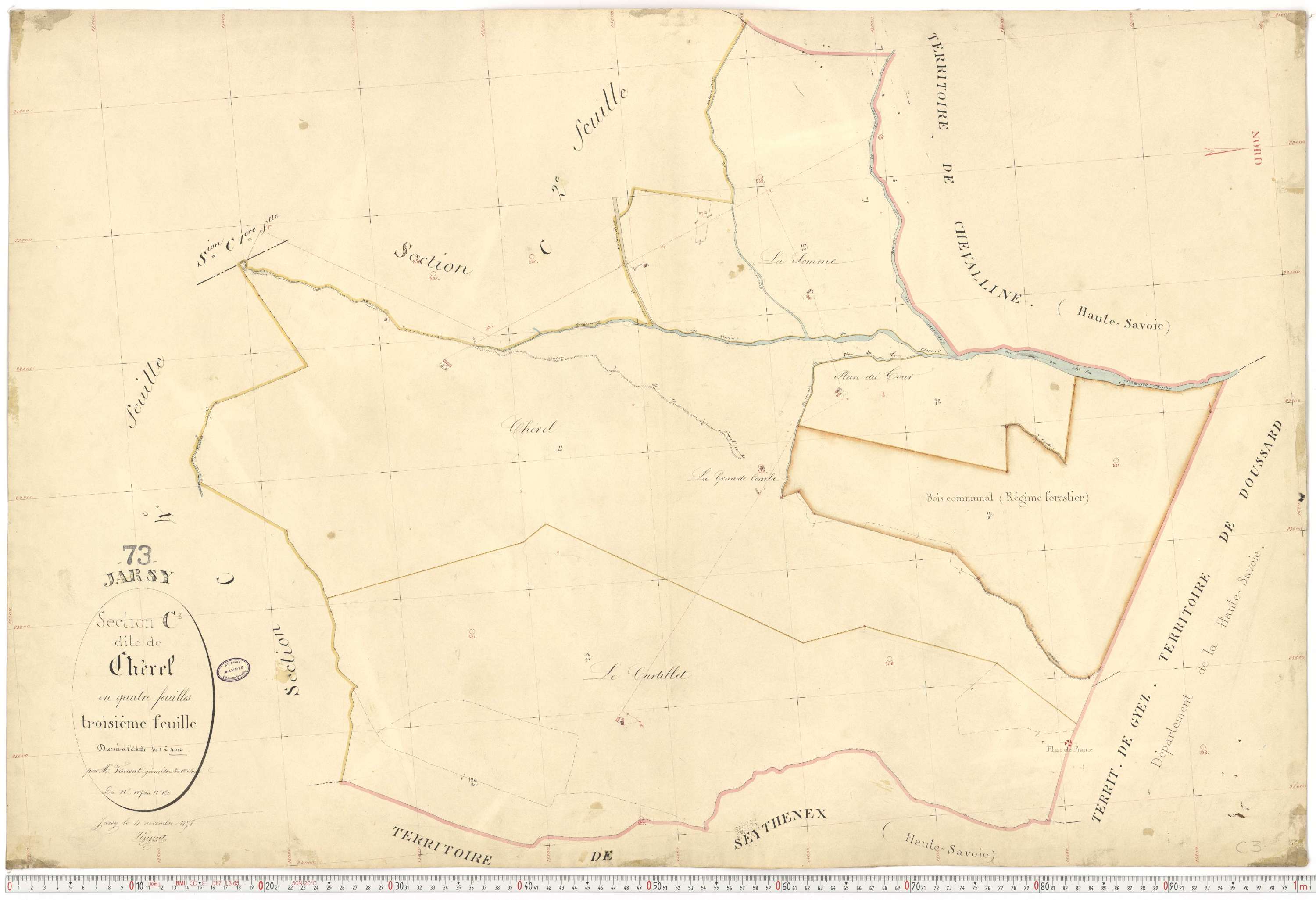 Jarsy - Cadastre français (1878).