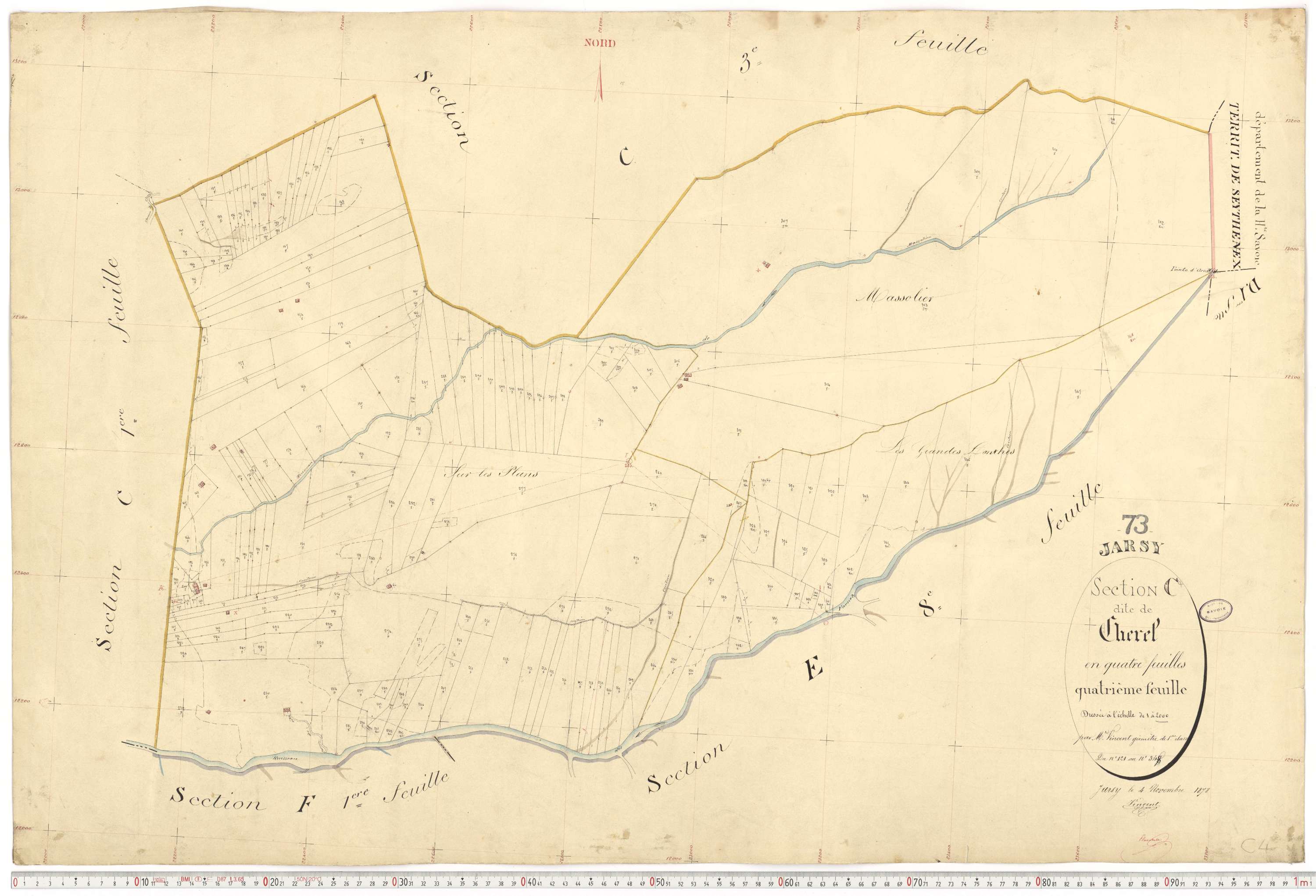 Jarsy - Cadastre français (1878).