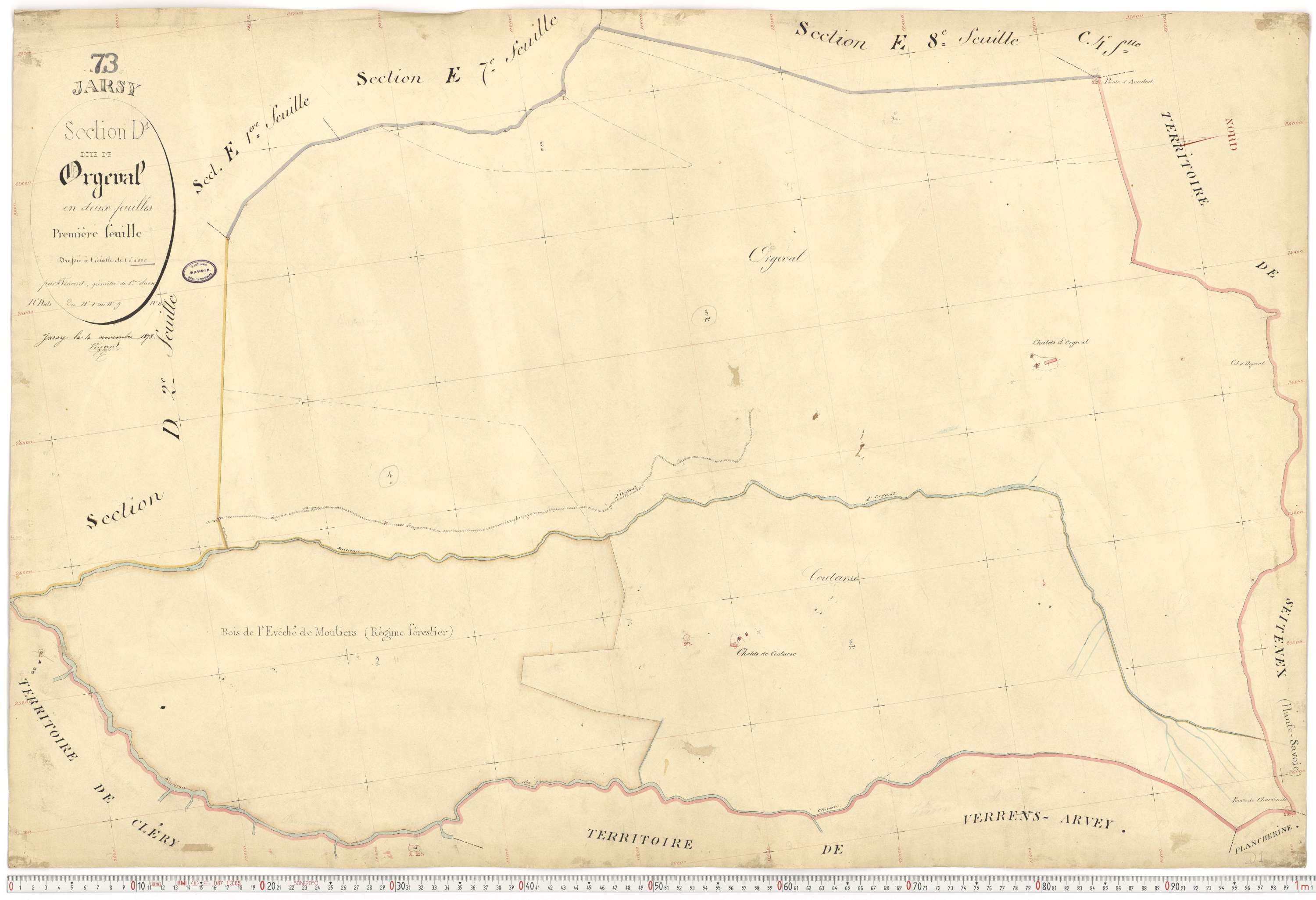 Jarsy - Cadastre français (1878).