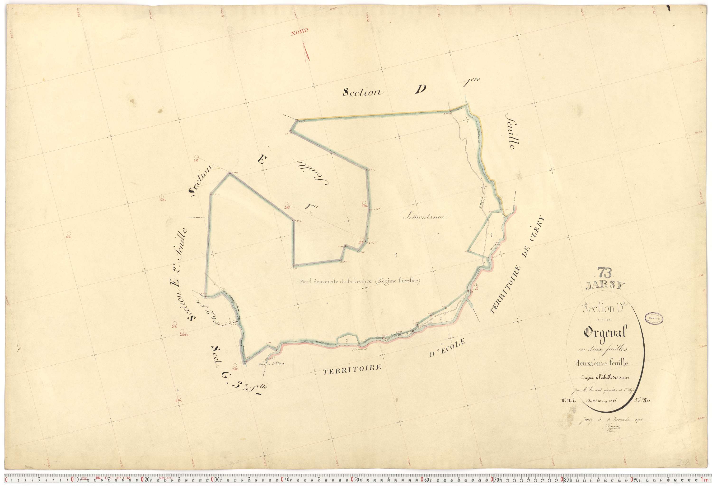 Jarsy - Cadastre français (1878).