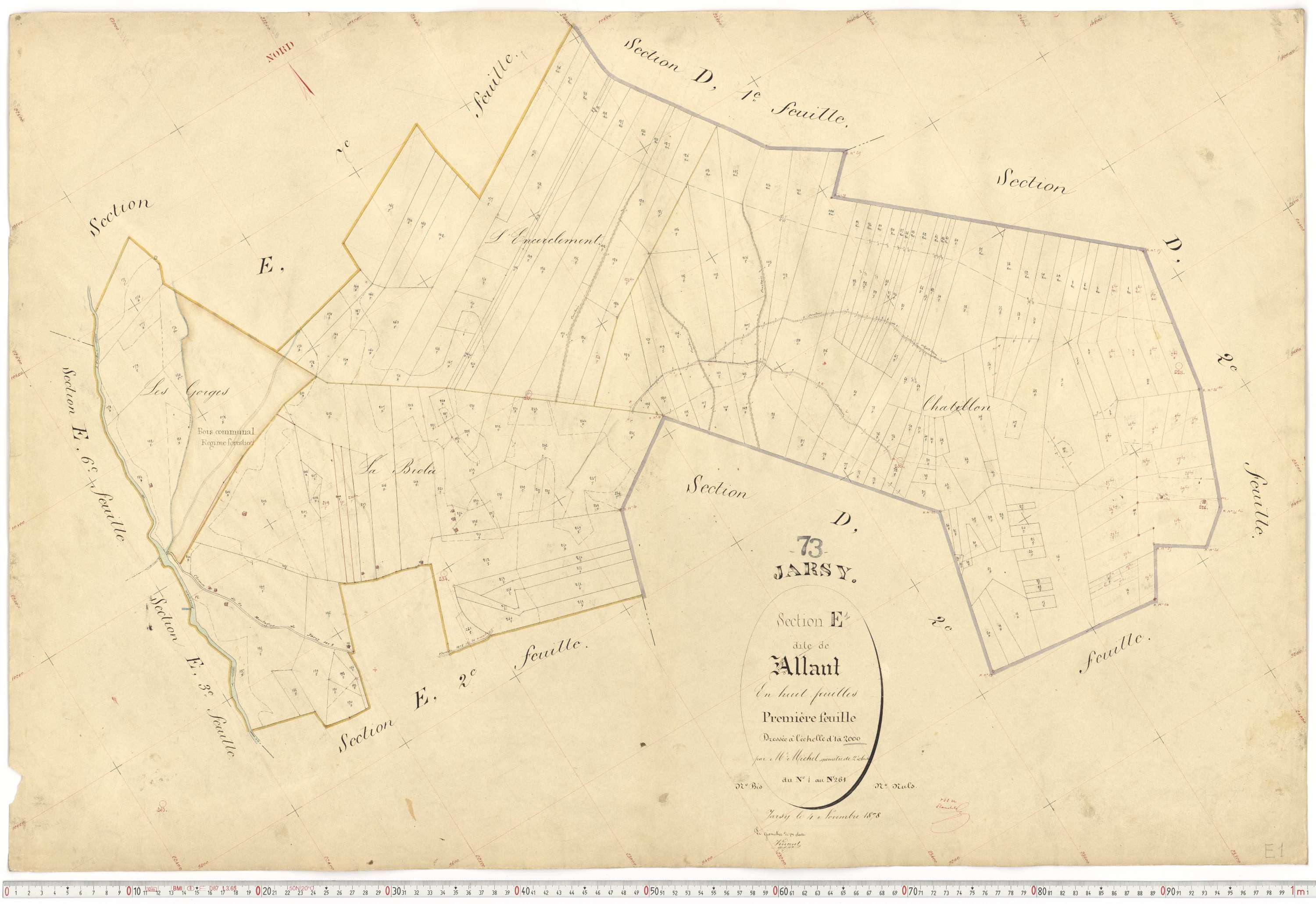 Jarsy - Cadastre français (1878).