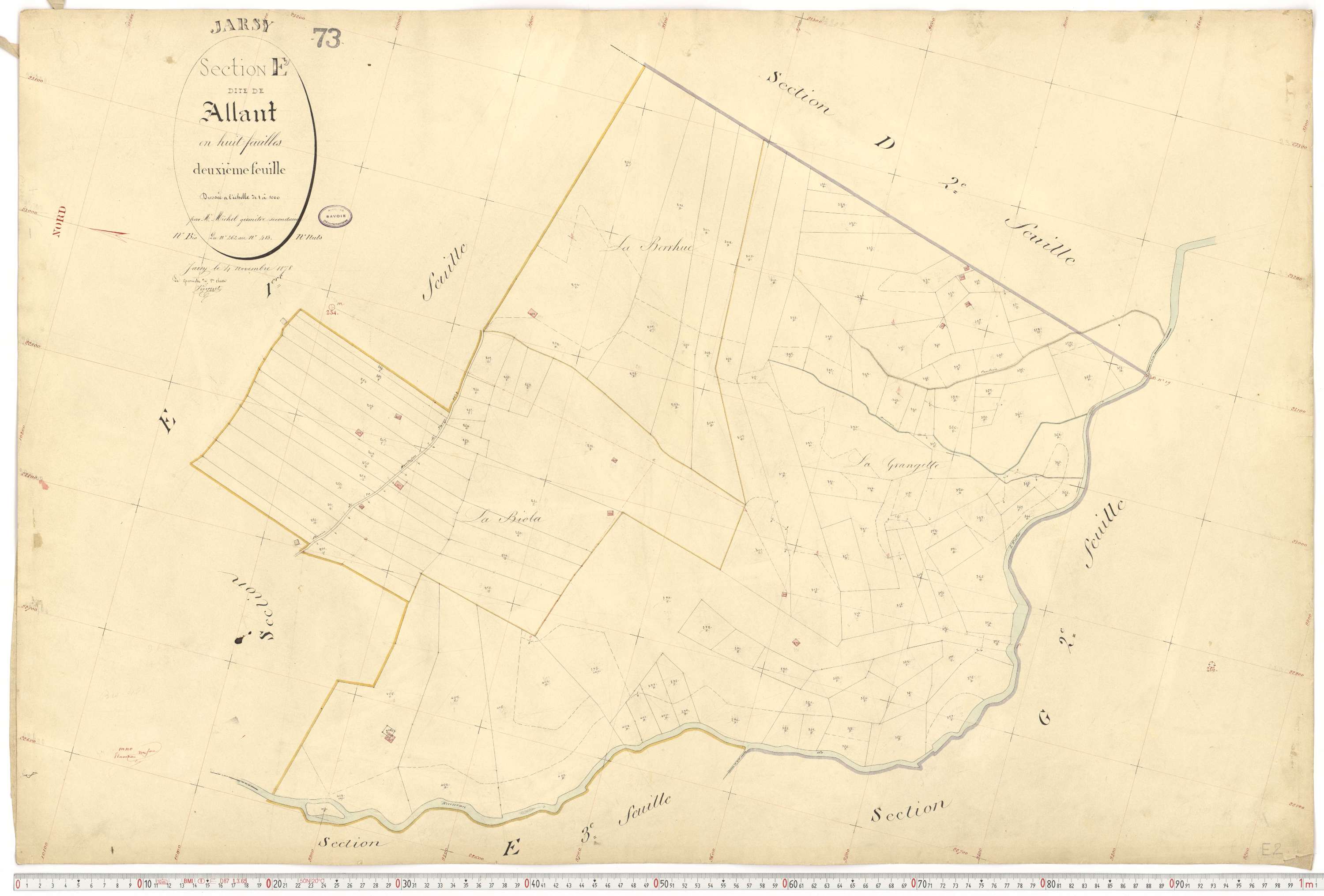 Jarsy - Cadastre français (1878).