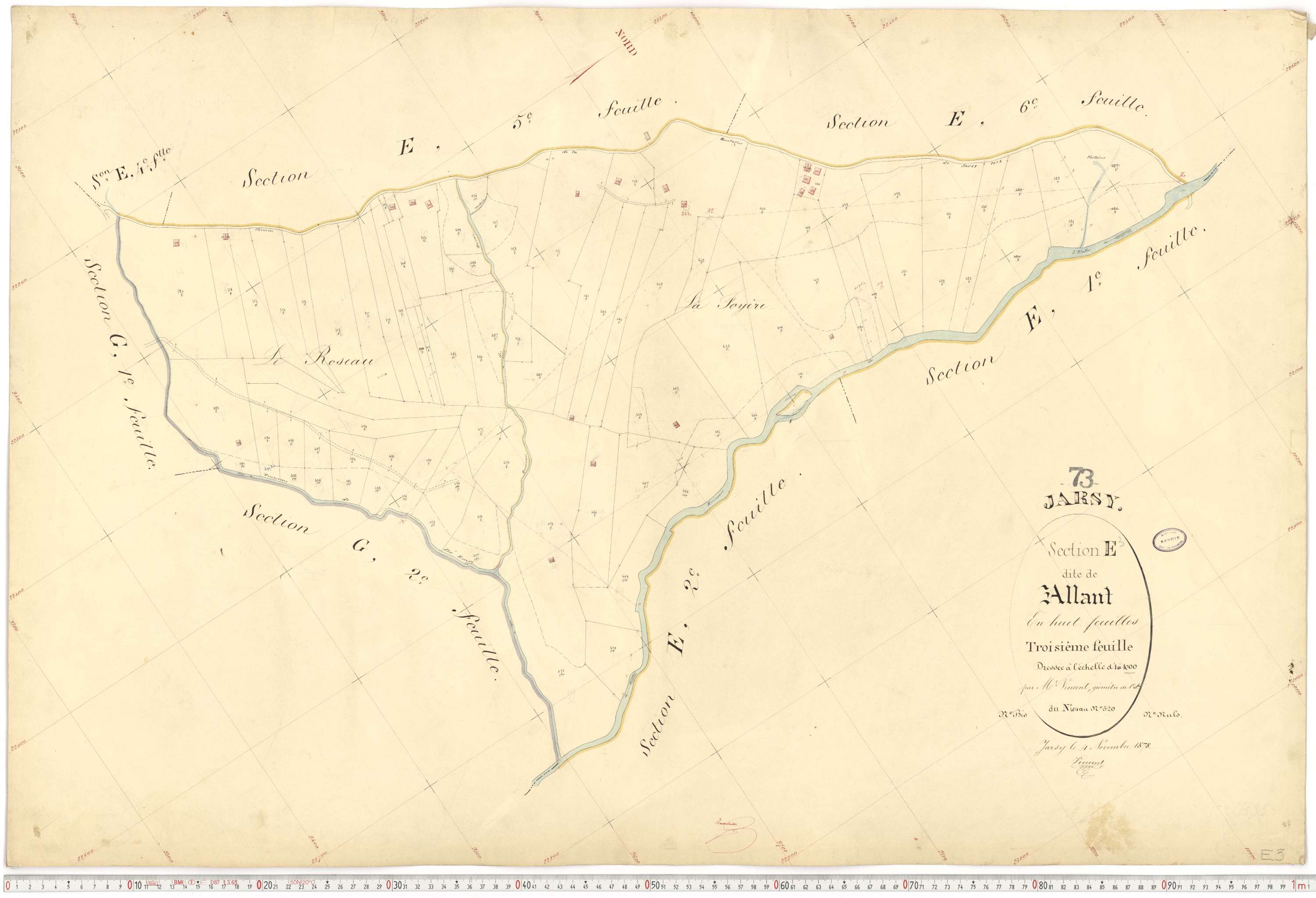 Jarsy - Cadastre français (1878).