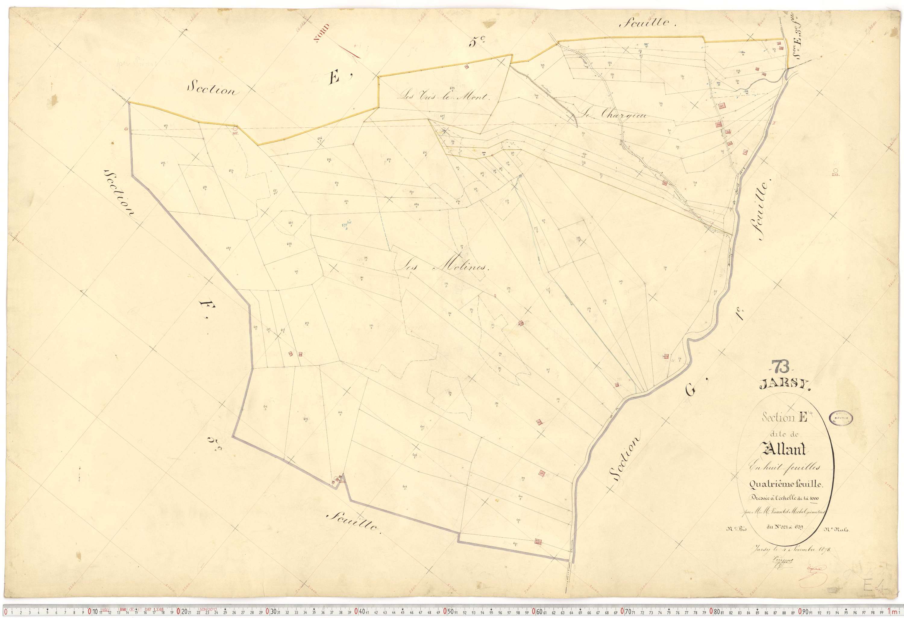 Jarsy - Cadastre français (1878).